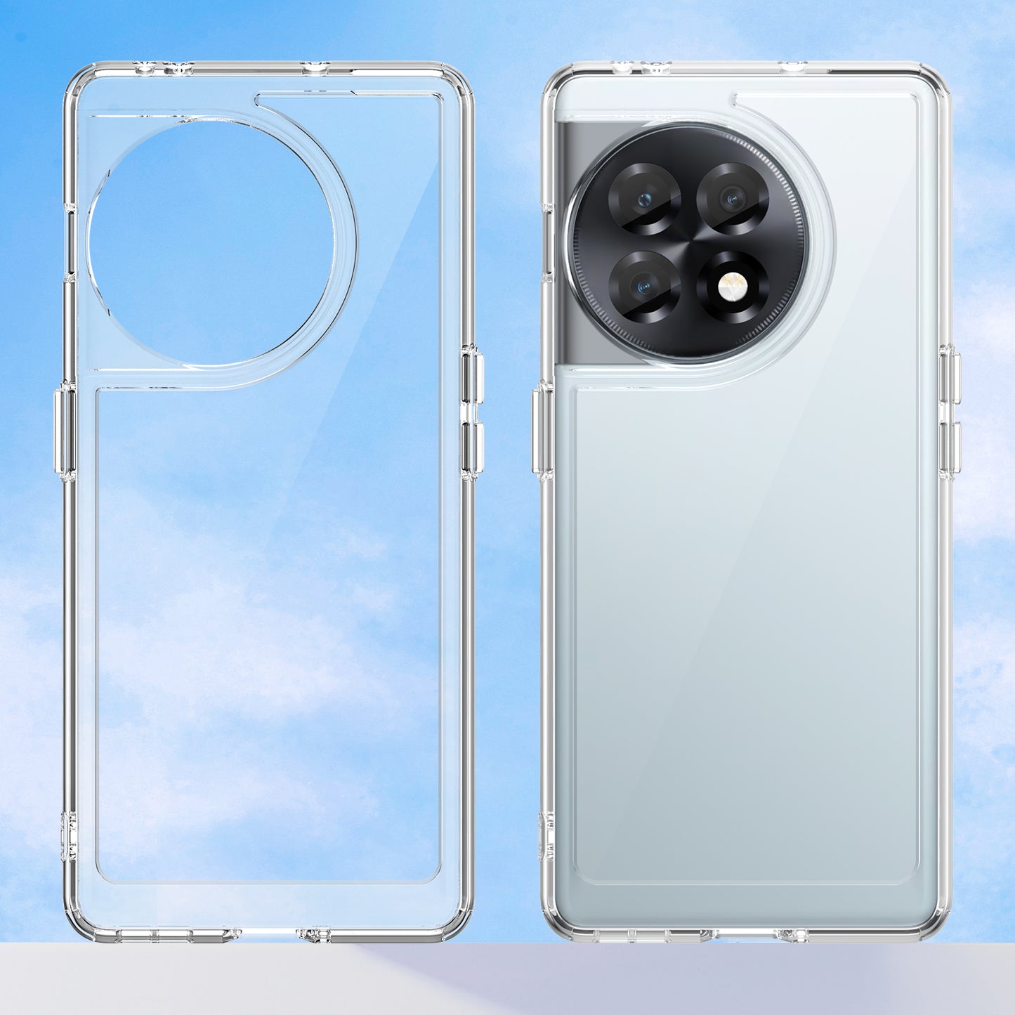Clear Phone Shell for OnePlus Ace 2 5G / 11R 5G Drop-proof TPU+Acrylic Phone Case Protective Cover - Transparent