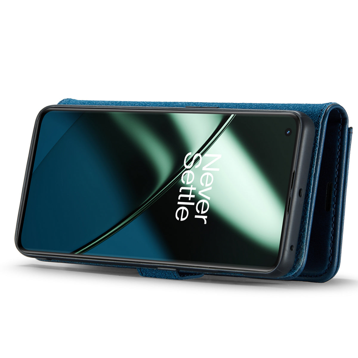 DG.MING For OnePlus 11 5G Detachable Magnetic Anti-drop Case Split Leather Wallet Stand Phone Cover - Blue