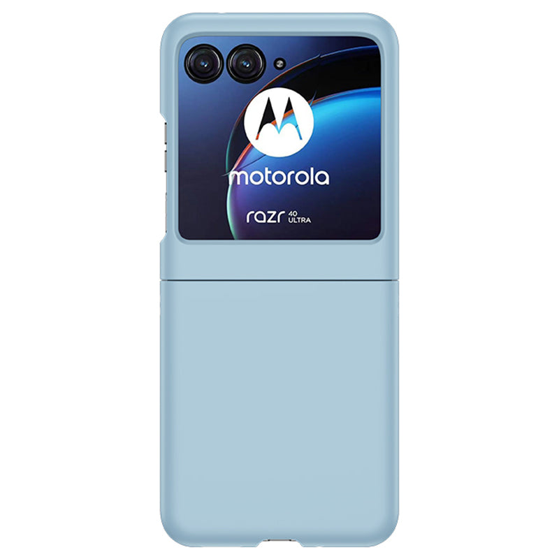 Uniqkart for Motorola Razr 40 Ultra 5G Hard PC Phone Case Ultra-thin Skin-touch Back Cover - Baby Blue