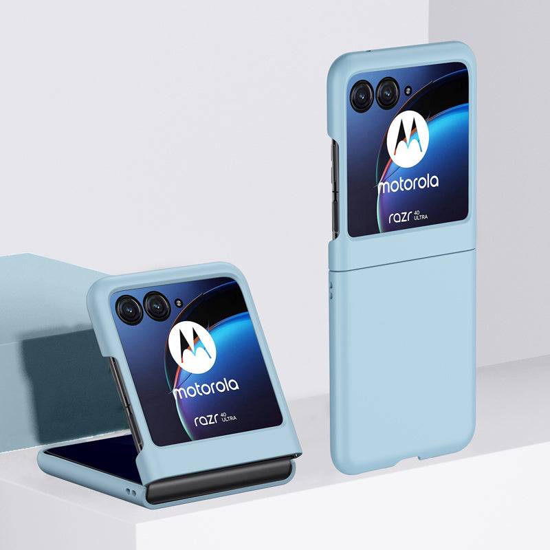 Uniqkart for Motorola Razr 40 Ultra 5G Hard PC Phone Case Ultra-thin Skin-touch Back Cover - Baby Blue