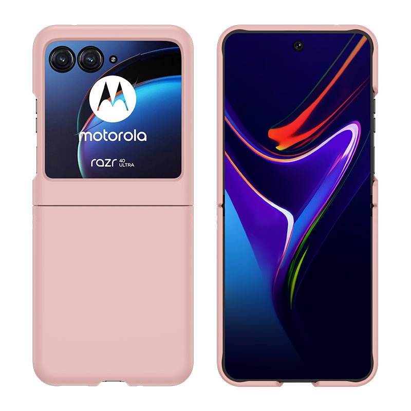 Uniqkart for Motorola Razr 40 Ultra 5G Hard PC Phone Case Ultra-thin Skin-touch Back Cover - Pink