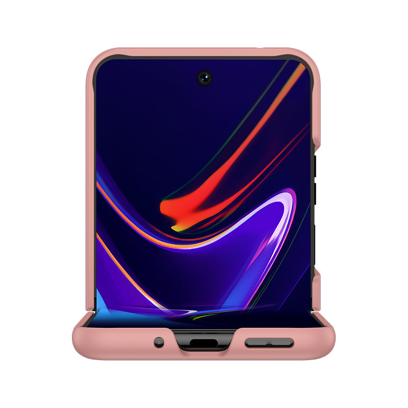 Uniqkart for Motorola Razr 40 Ultra 5G Hard PC Phone Case Ultra-thin Skin-touch Back Cover - Pink