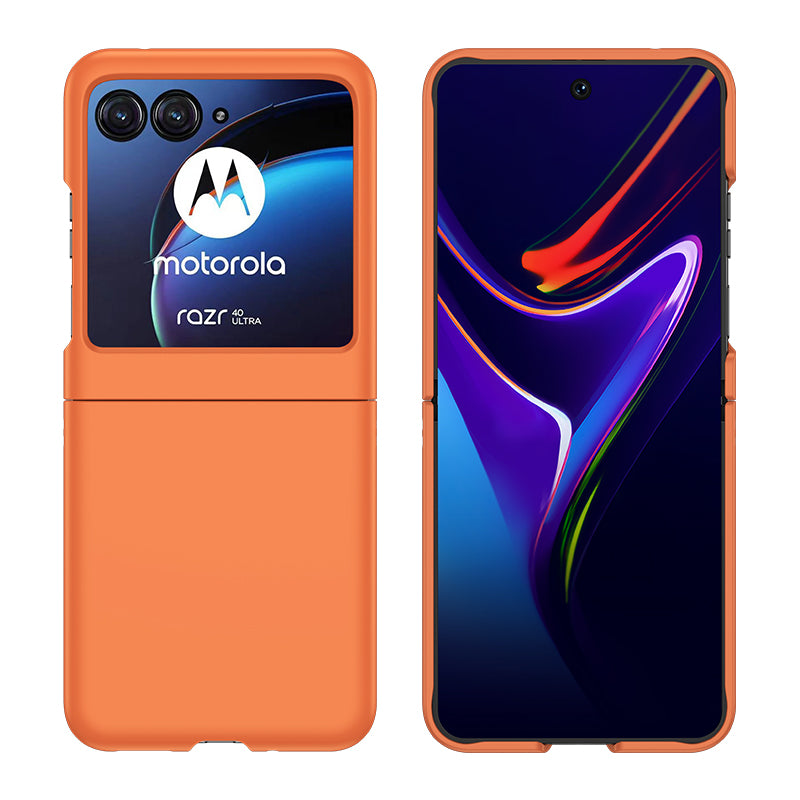 Uniqkart for Motorola Razr 40 Ultra 5G Hard PC Phone Case Ultra-thin Skin-touch Back Cover - Orange