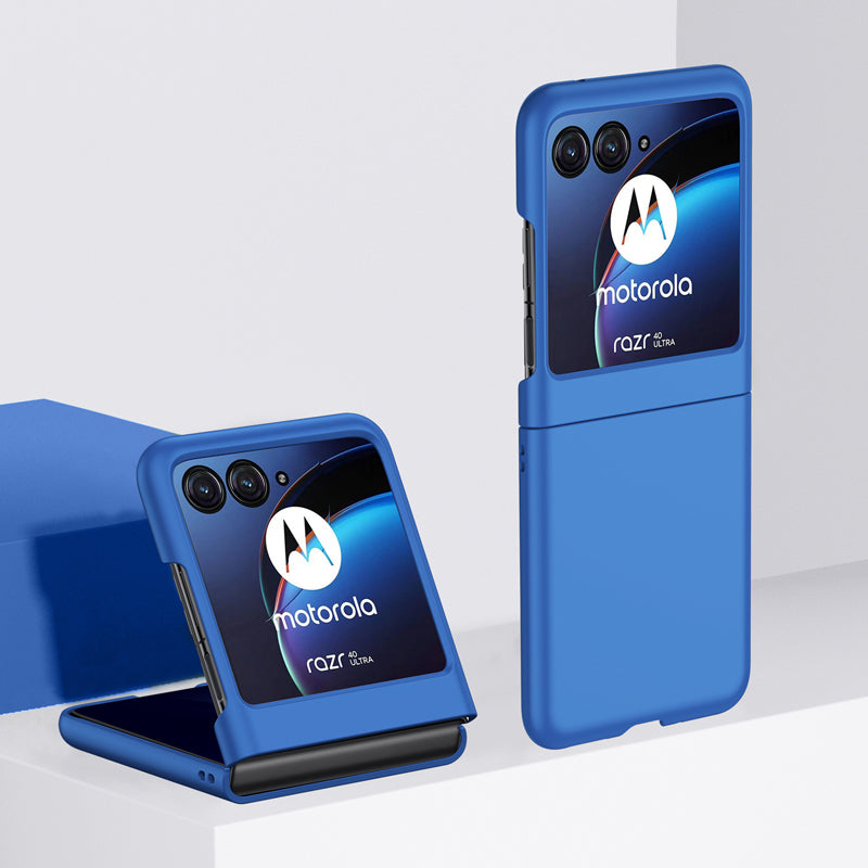 Uniqkart for Motorola Razr 40 Ultra 5G Hard PC Phone Case Ultra-thin Skin-touch Back Cover - Dark Blue