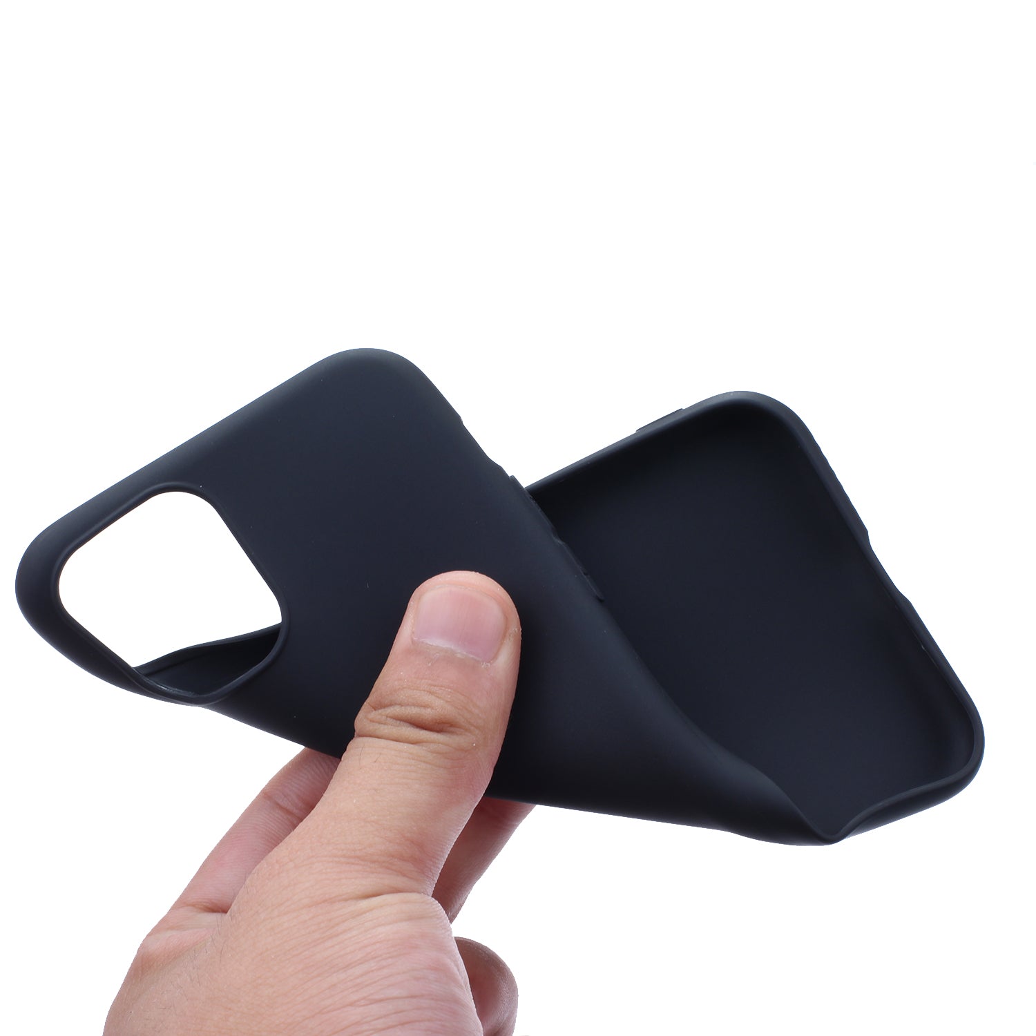 TPU Mobile Phone Cover For iPhone 15 Pro , Anti-Scratch Phone Shell Matte Design Phone Case - Black
