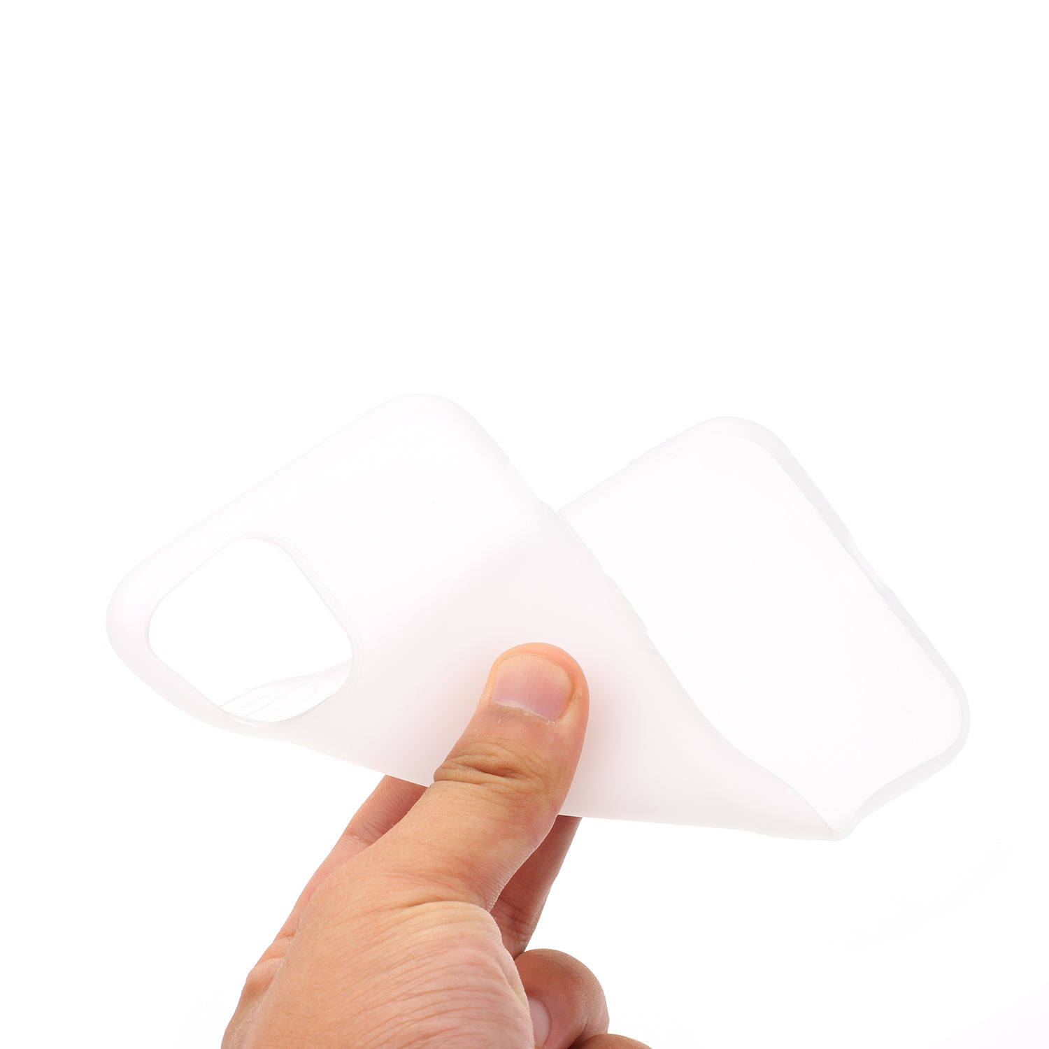 TPU Mobile Phone Cover For iPhone 15 Pro , Anti-Scratch Phone Shell Matte Design Phone Case - White