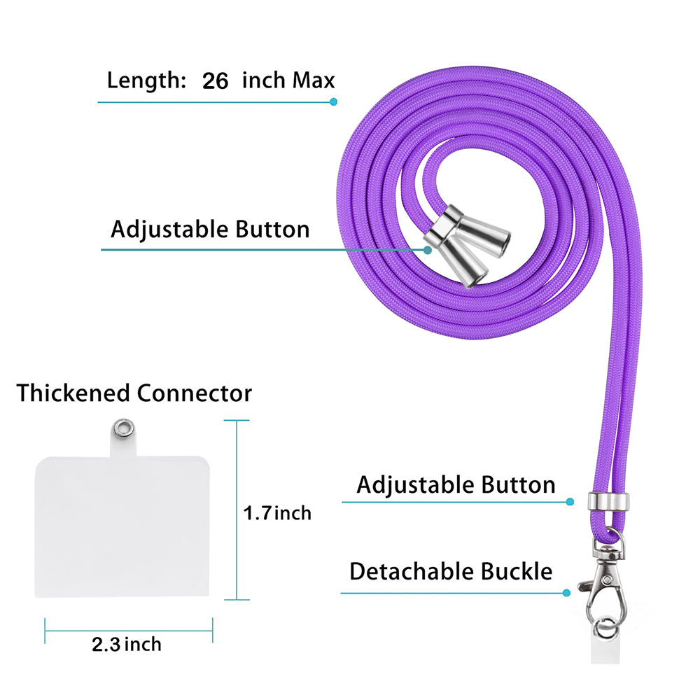 YB IMD Series-18 Style E for OnePlus 11 5G Flexible TPU Case Marble Pattern 2.0mm Electroplating Phone Cover with Lanyard - Purple
