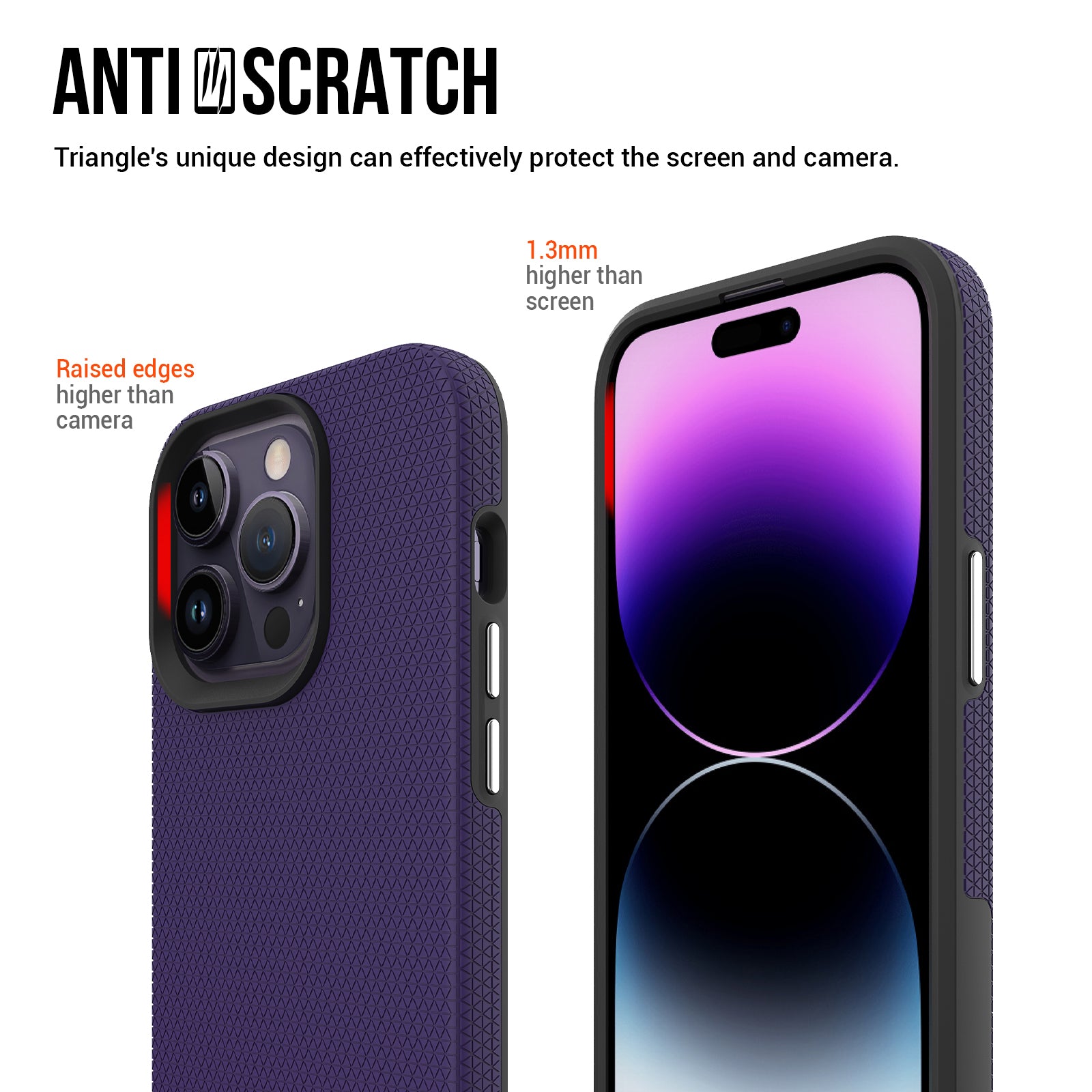 TPU+PC Dual Layer Phone Case for iPhone 15 Pro Max , Drop-proof Smartphone Cover - Purple