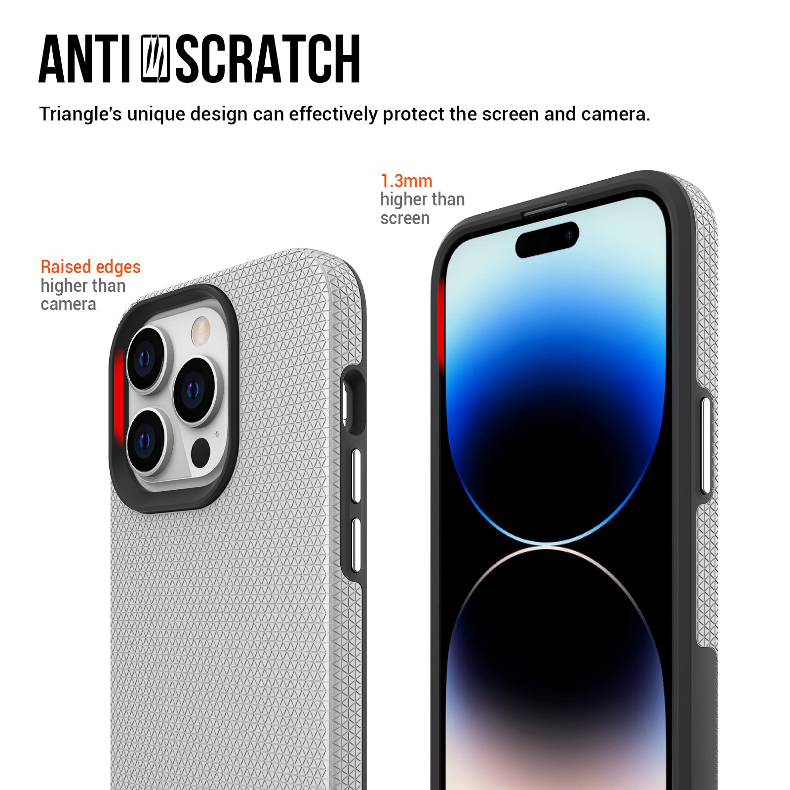 TPU+PC Dual Layer Phone Case for iPhone 15 Pro Max , Drop-proof Smartphone Cover - Silver