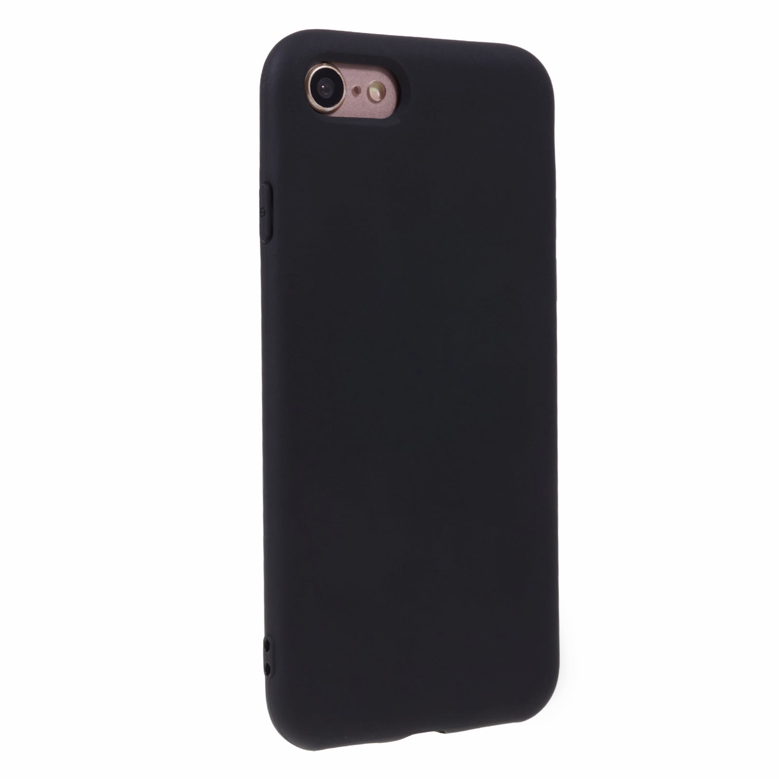 Uniqkart for iPhone 7 / 8 / SE (2020) / SE (2022) Candy Color Matte Phone Case Anti-scratch TPU Cover - Black