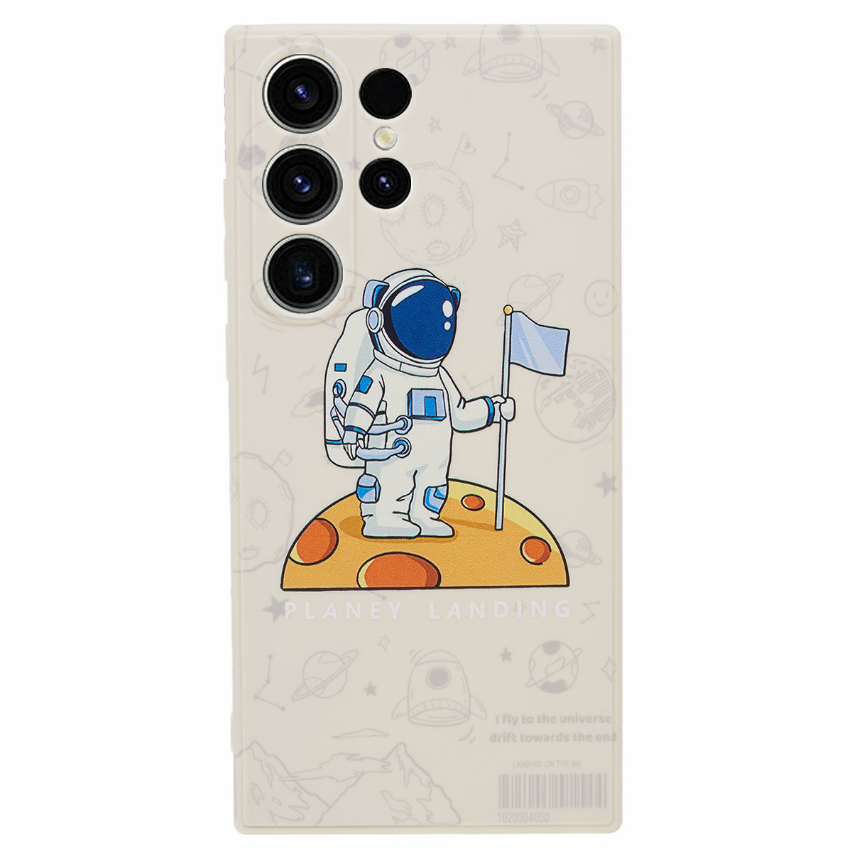 Uniqkart for Samsung Galaxy S23 Ultra Cartoon Astronaut Pattern Soft TPU Case Precise Cutout Phone Cover - Style B