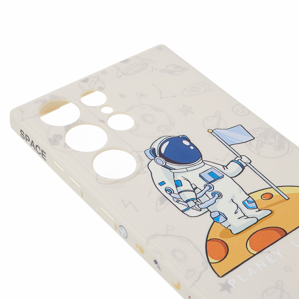 Uniqkart for Samsung Galaxy S23 Ultra Cartoon Astronaut Pattern Soft TPU Case Precise Cutout Phone Cover - Style B