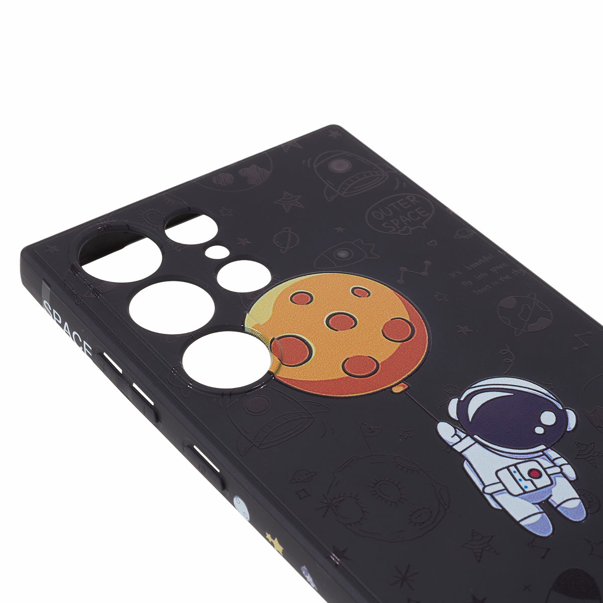 Uniqkart for Samsung Galaxy S23 Ultra Cartoon Astronaut Pattern Soft TPU Case Precise Cutout Phone Cover - Style E