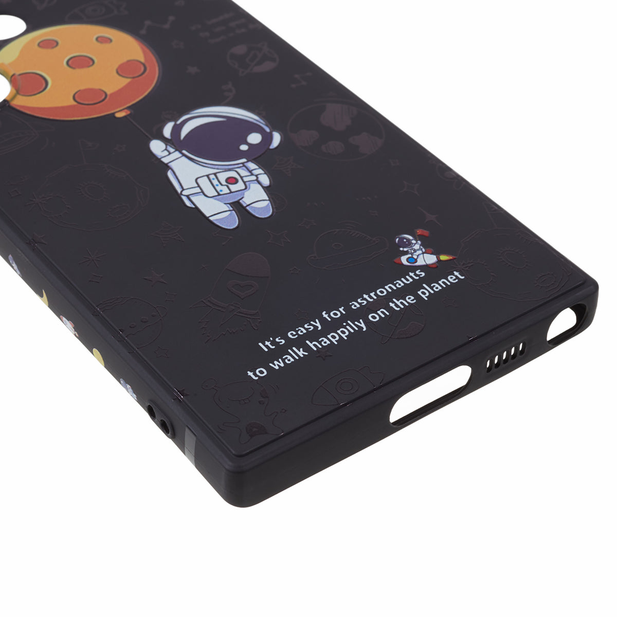Uniqkart for Samsung Galaxy S23 Ultra Cartoon Astronaut Pattern Soft TPU Case Precise Cutout Phone Cover - Style E