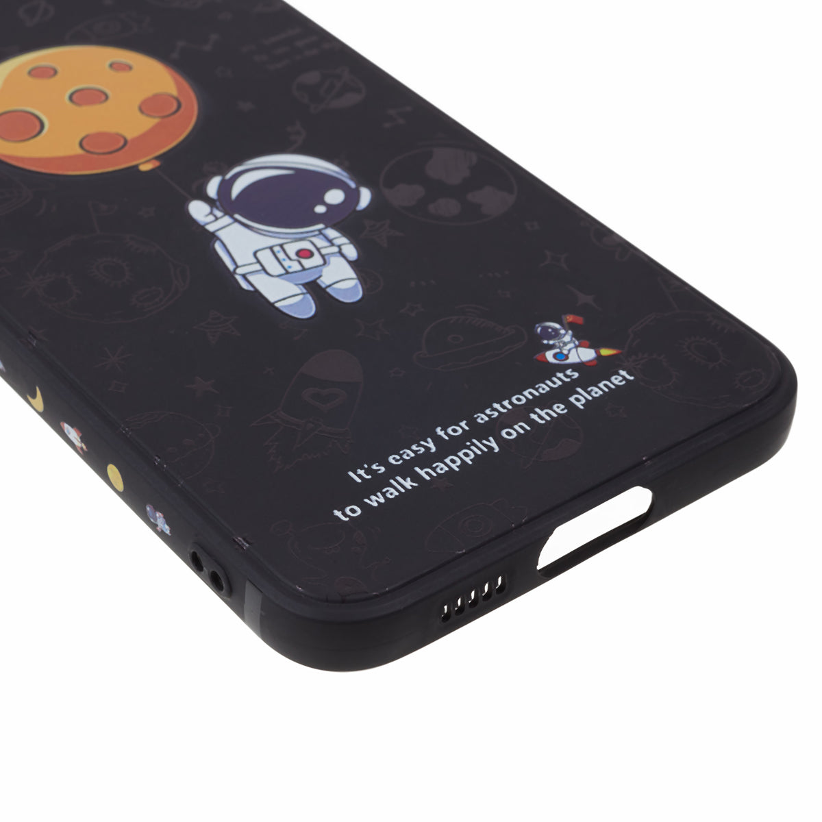 Uniqkart for Samsung Galaxy S23 Cartoon Astronaut Pattern Soft TPU Case Anti-drop Precise Cutout Phone Cover - Style A