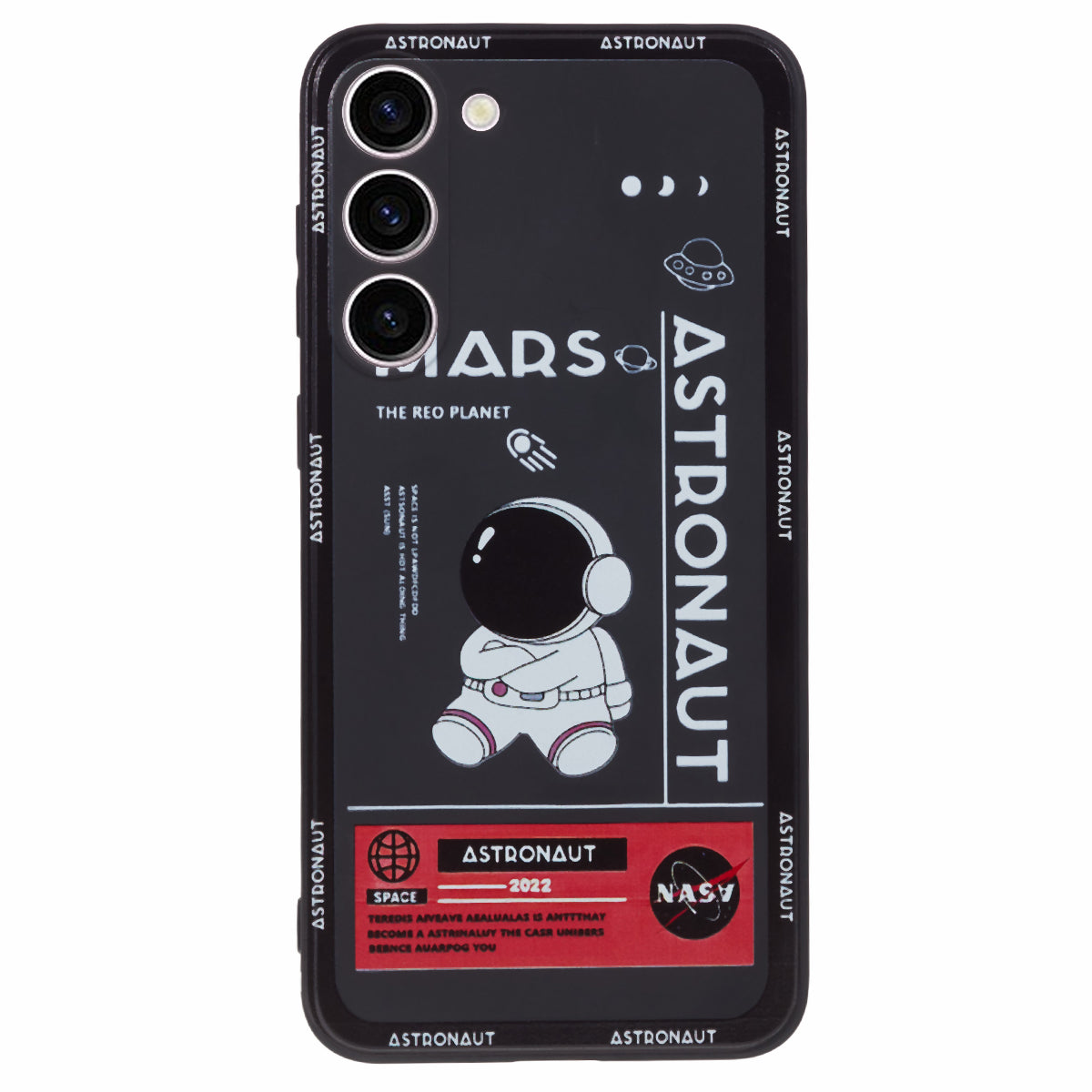Uniqkart for Samsung Galaxy S23 Cartoon Astronaut Pattern Soft TPU Case Anti-drop Precise Cutout Phone Cover - Style B