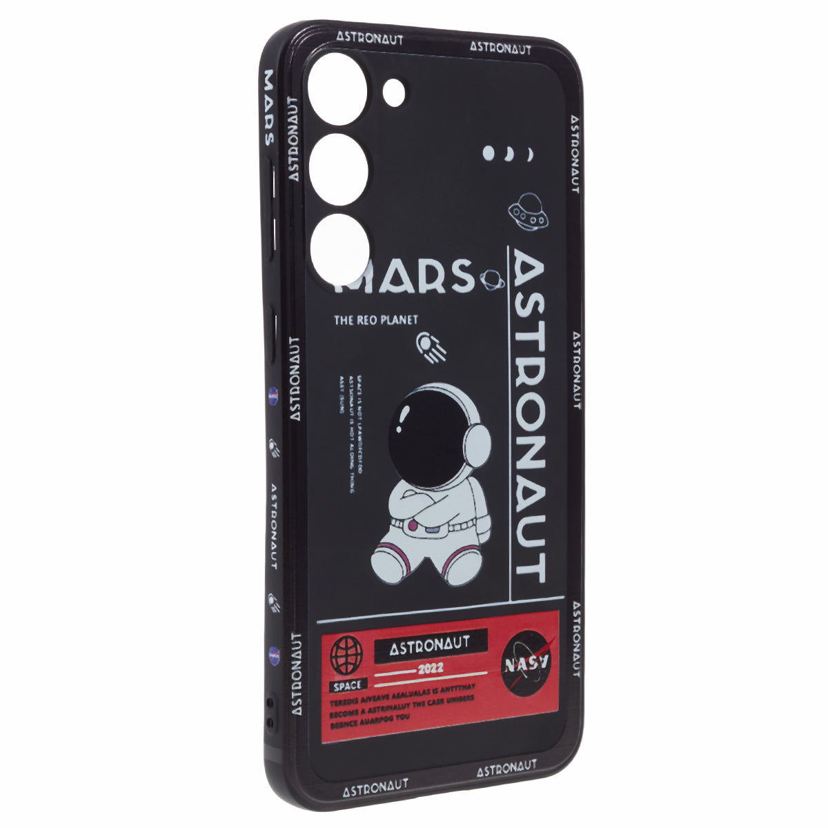 Uniqkart for Samsung Galaxy S23 Cartoon Astronaut Pattern Soft TPU Case Anti-drop Precise Cutout Phone Cover - Style B