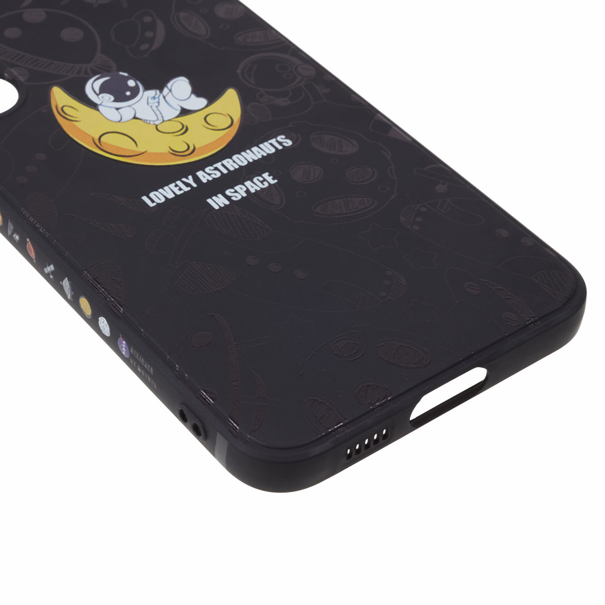 Uniqkart for Samsung Galaxy S23 Cartoon Astronaut Pattern Soft TPU Case Anti-drop Precise Cutout Phone Cover - Style C