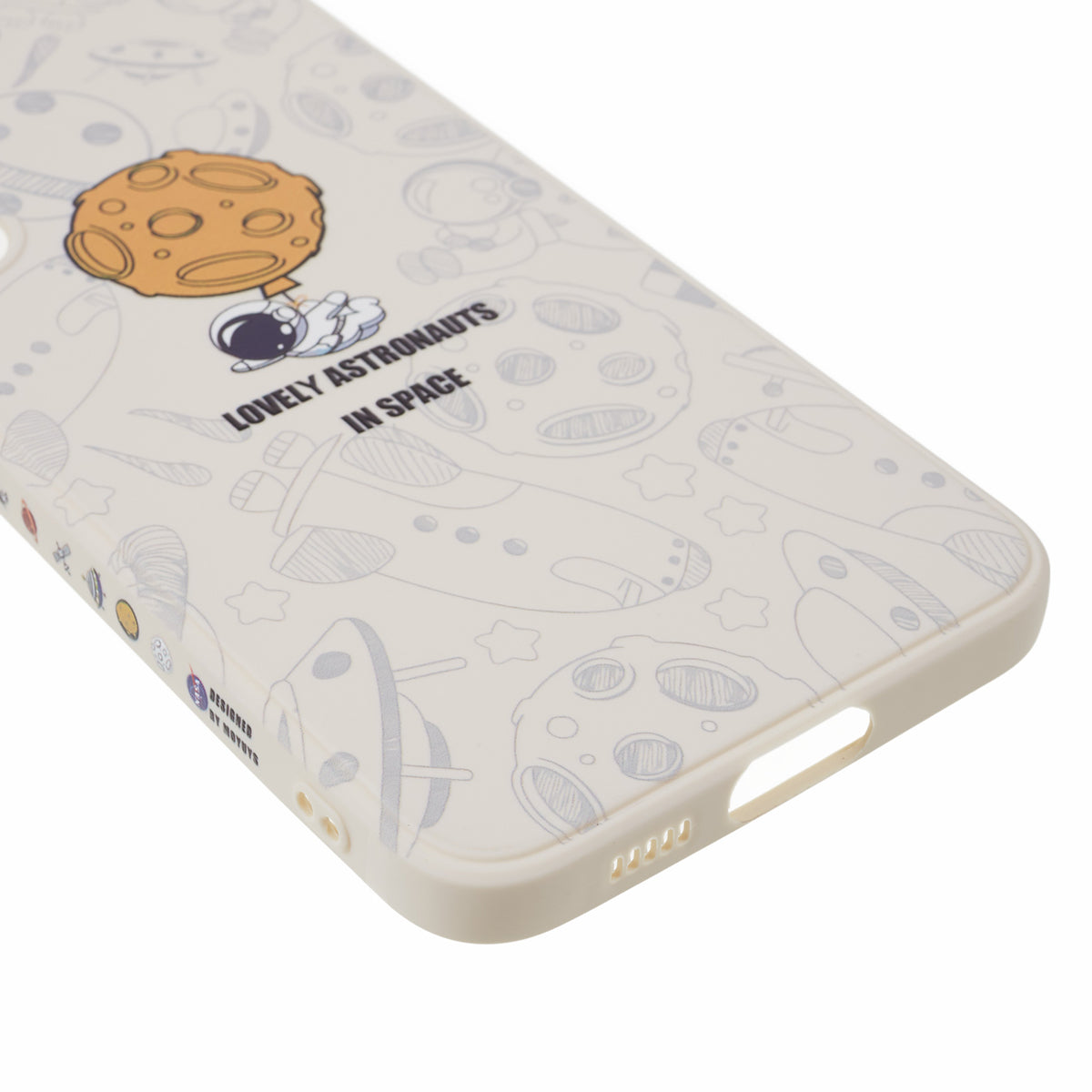 Uniqkart for Samsung Galaxy S23 Cartoon Astronaut Pattern Soft TPU Case Anti-drop Precise Cutout Phone Cover - Style D