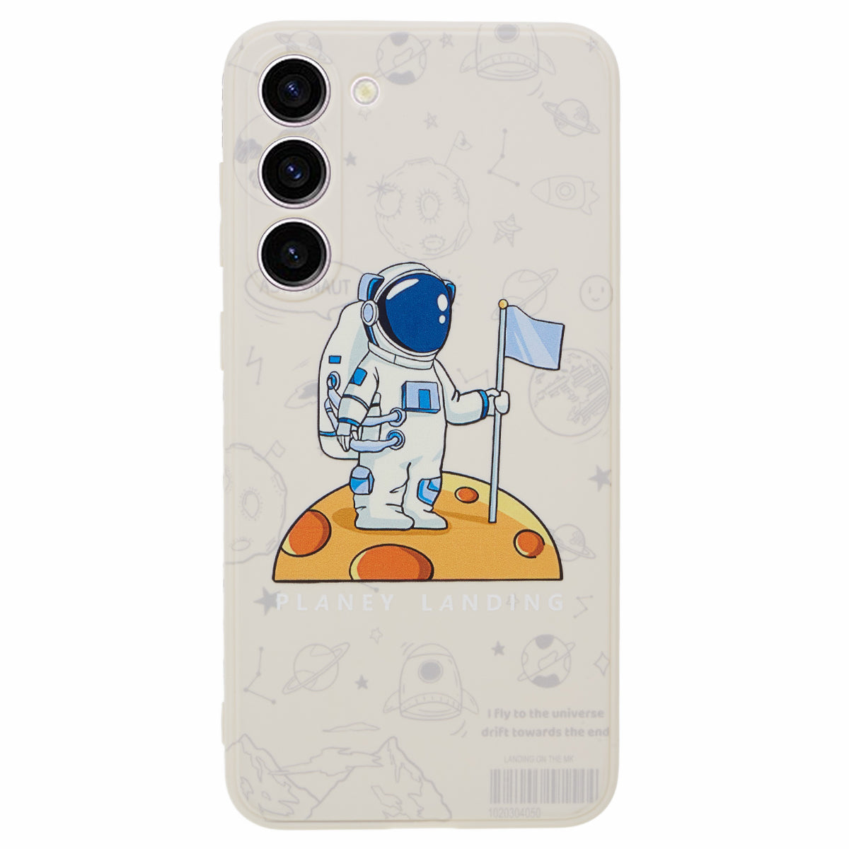 Uniqkart for Samsung Galaxy S23 Cartoon Astronaut Pattern Soft TPU Case Anti-drop Precise Cutout Phone Cover - Style E