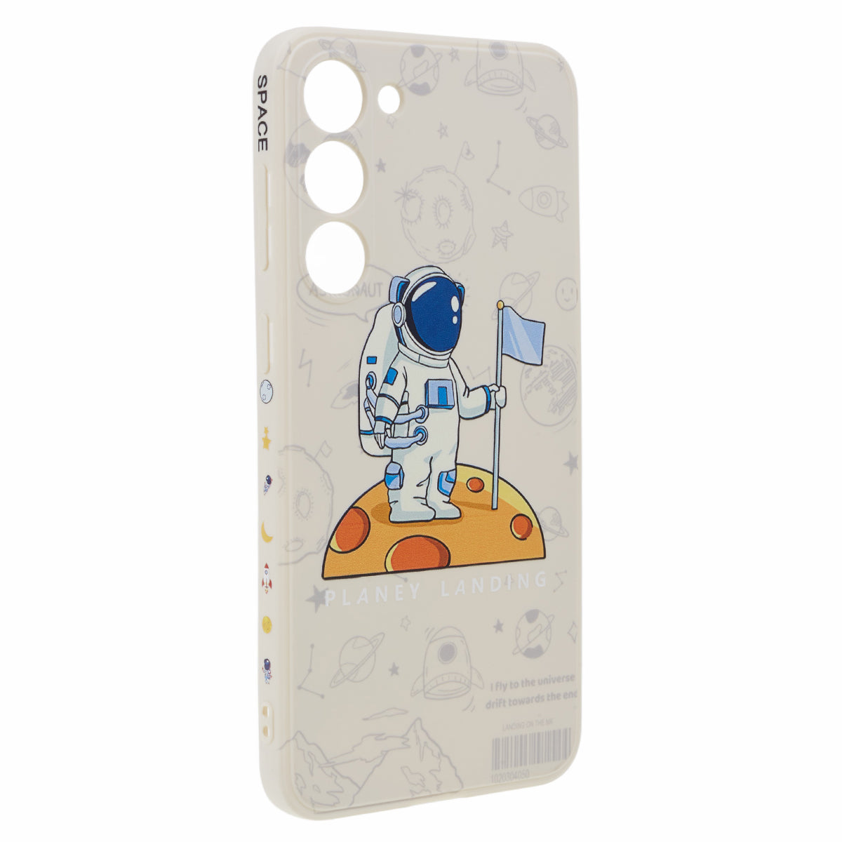 Uniqkart for Samsung Galaxy S23 Cartoon Astronaut Pattern Soft TPU Case Anti-drop Precise Cutout Phone Cover - Style E