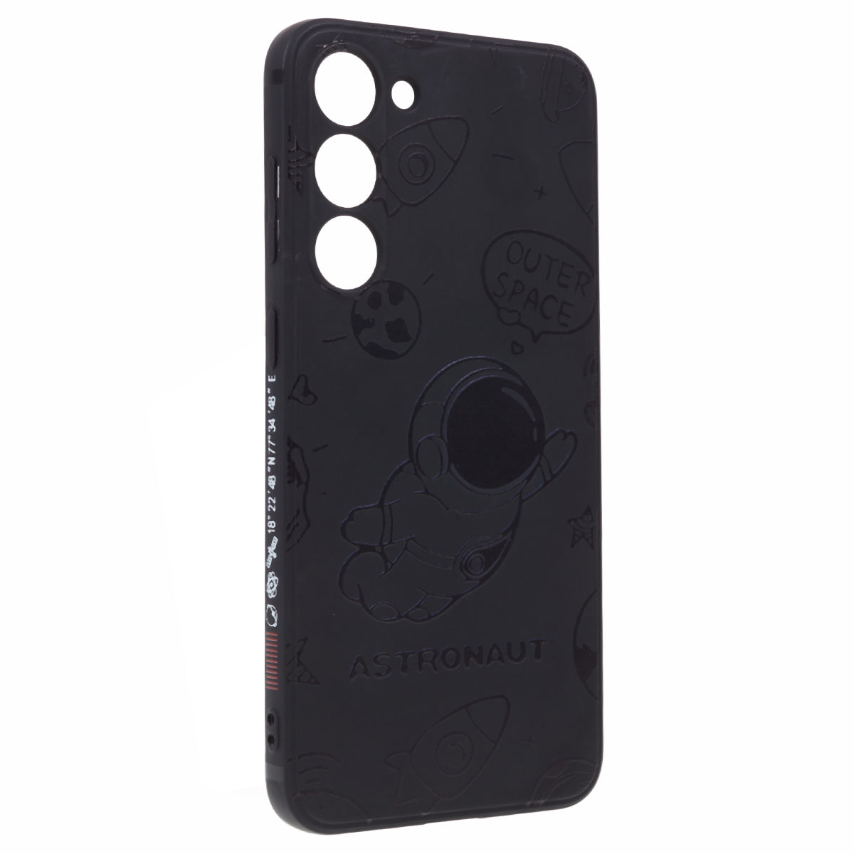 Uniqkart for Samsung Galaxy S23+ Soft TPU Phone Case Precise Cutout Space Astronaut Pattern Back Cover - Black