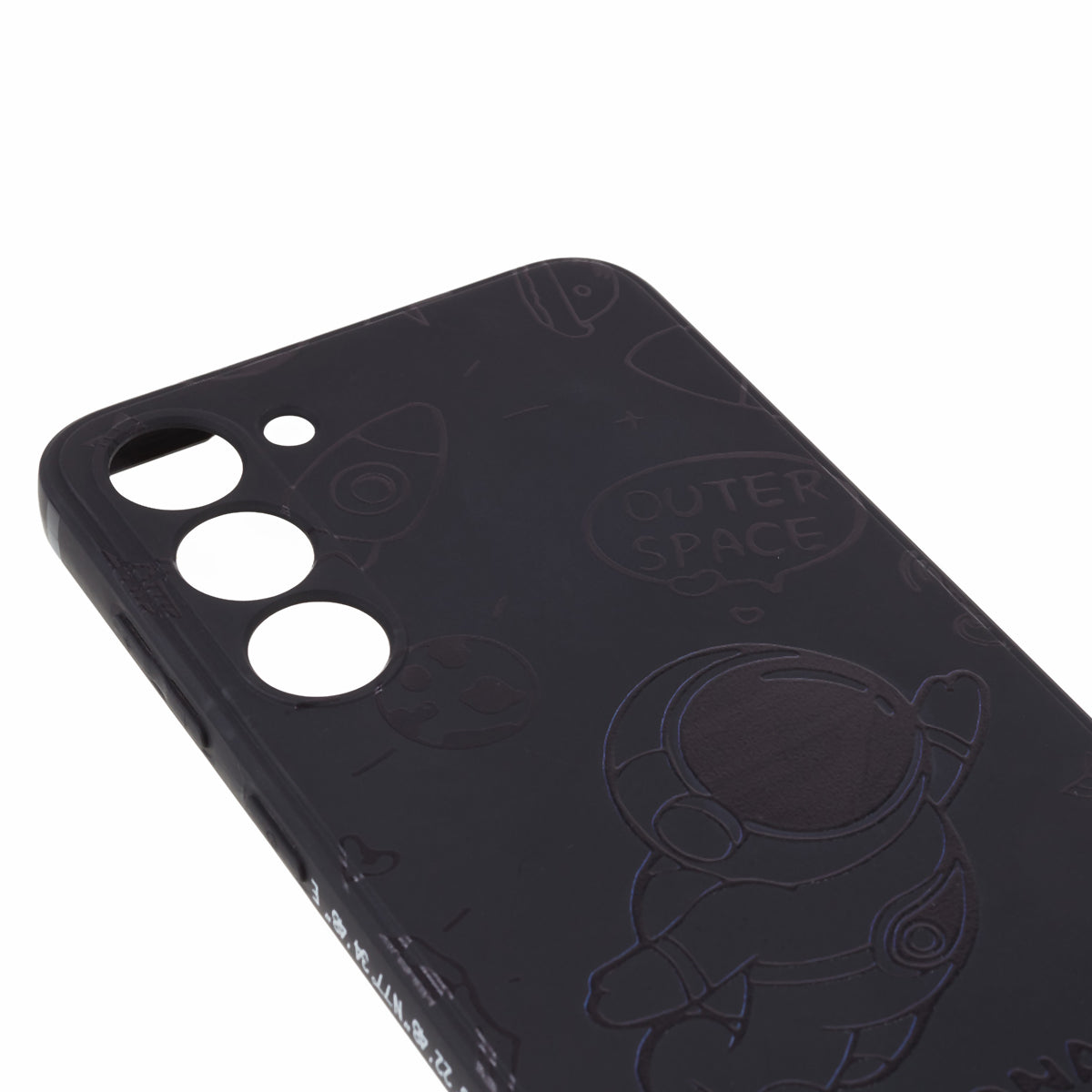 Uniqkart for Samsung Galaxy S23+ Soft TPU Phone Case Precise Cutout Space Astronaut Pattern Back Cover - Black