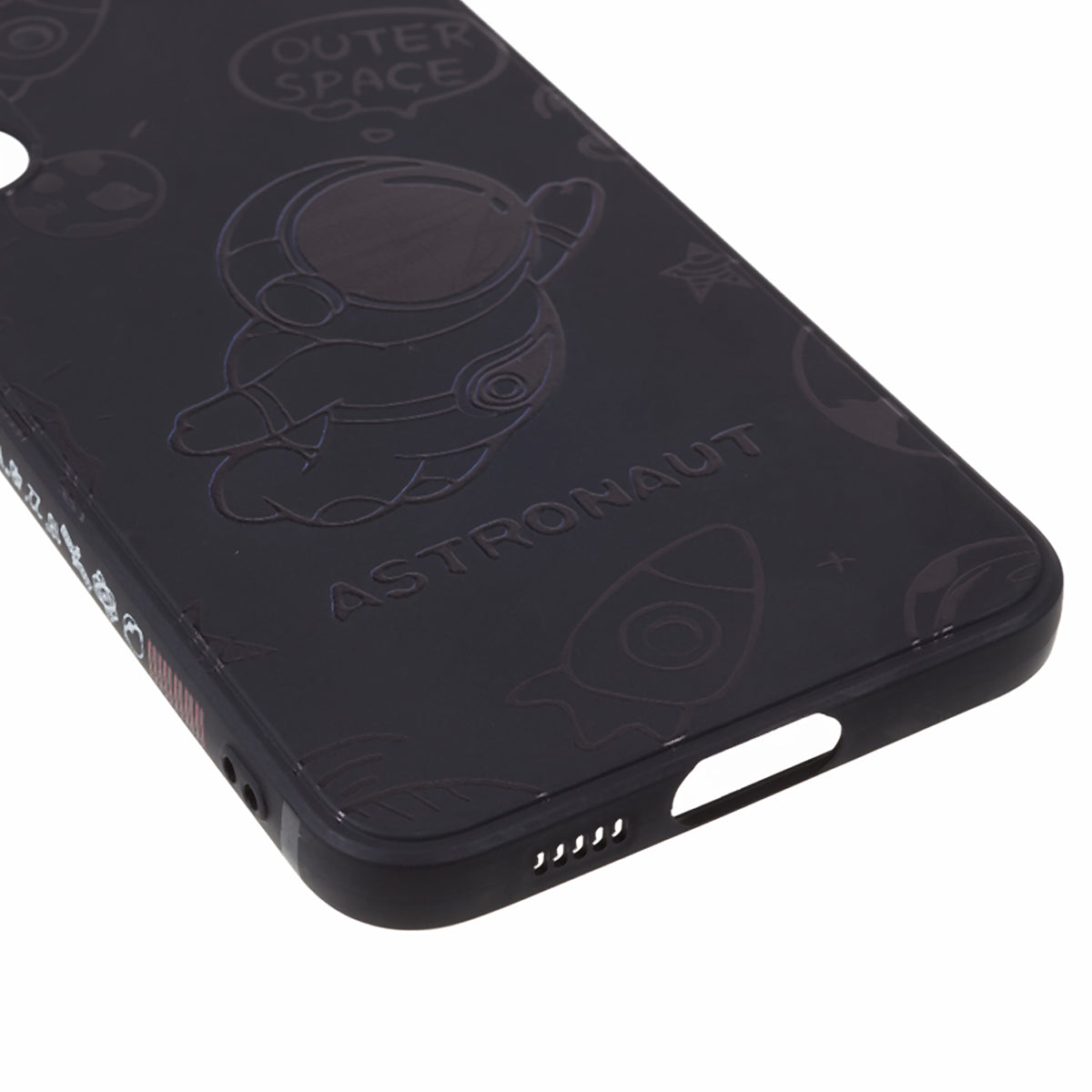Uniqkart for Samsung Galaxy S23+ Soft TPU Phone Case Precise Cutout Space Astronaut Pattern Back Cover - Black