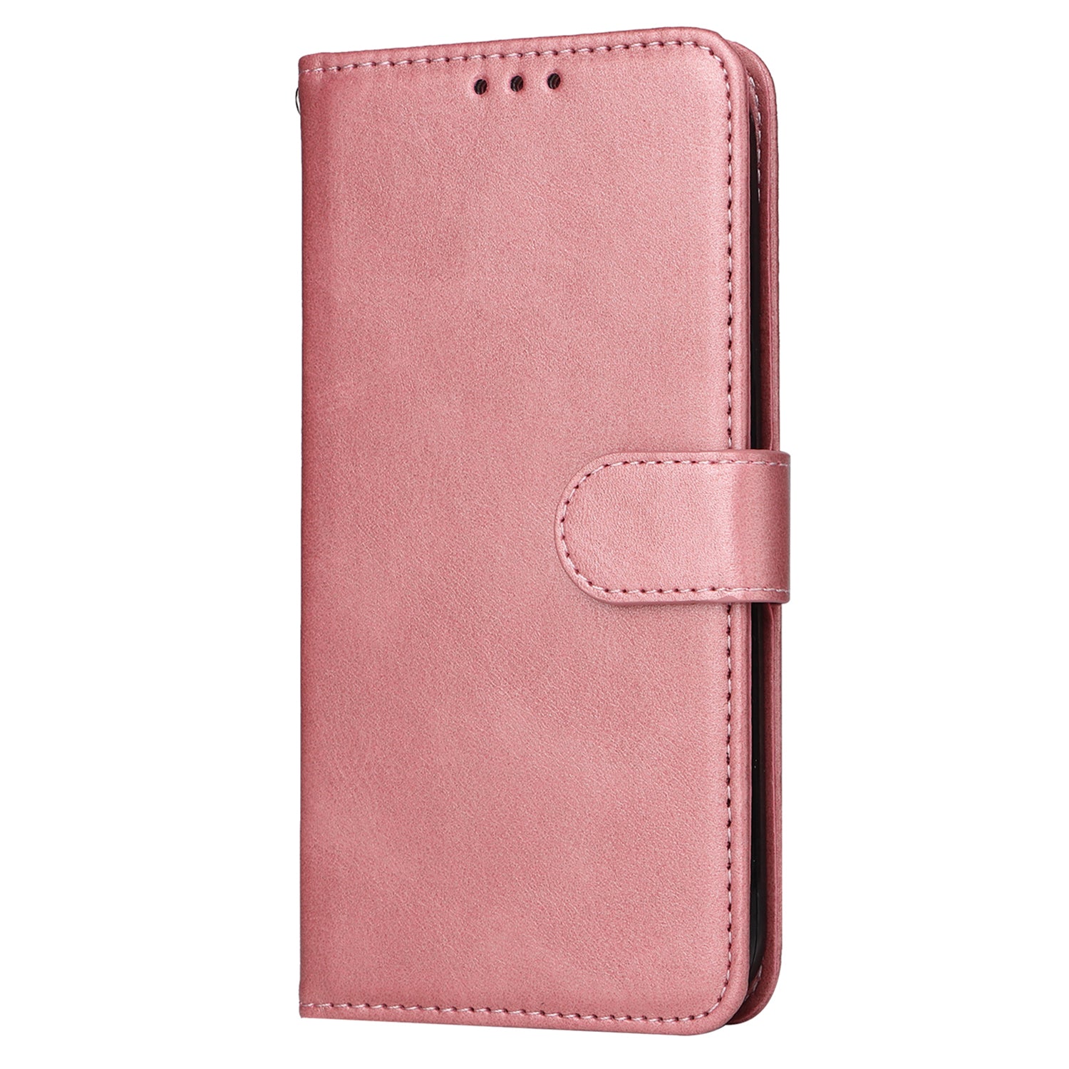 Uniqkart for iPhone 15 Pro Max Shockproof  Calf Texture Flip Shell PU Leather Wallet Phone Case Stand Cover - Pink