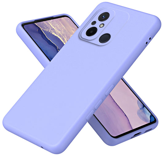 Uniqkart for Xiaomi Redmi 12C 4G Phone TPU Case Fiber Lining 2.2mm Shockproof Protective Cover - Purple