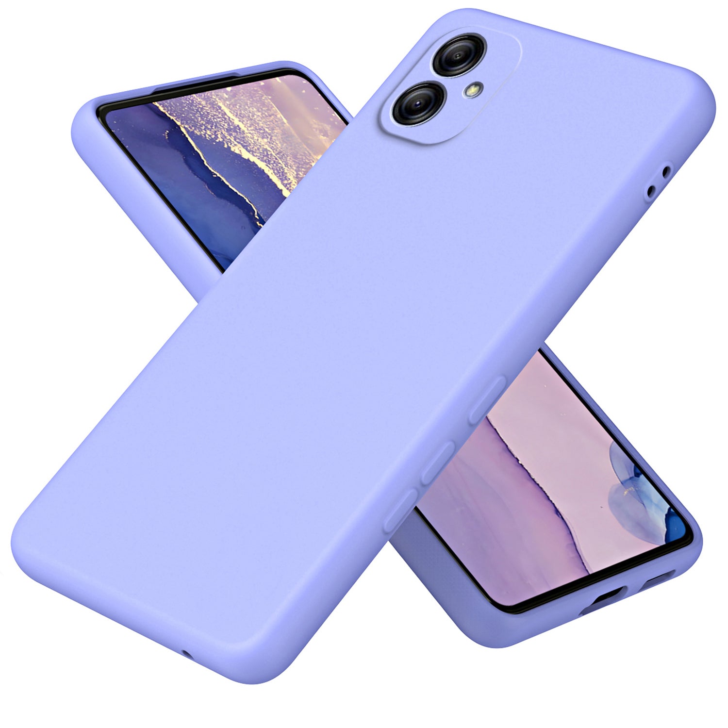 Uniqkart for Samsung Galaxy A04e 4G / F04 4G / M04 4G 2.2mm Protective Cover Fiber Lining + TPU Phone Case - Purple