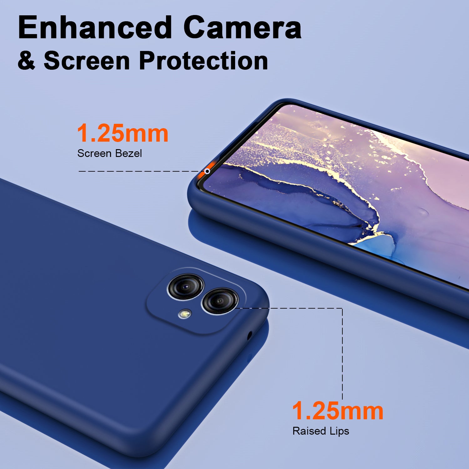 Uniqkart for Samsung Galaxy A04e 4G / F04 4G / M04 4G 2.2mm Protective Cover Fiber Lining + TPU Phone Case - Purple