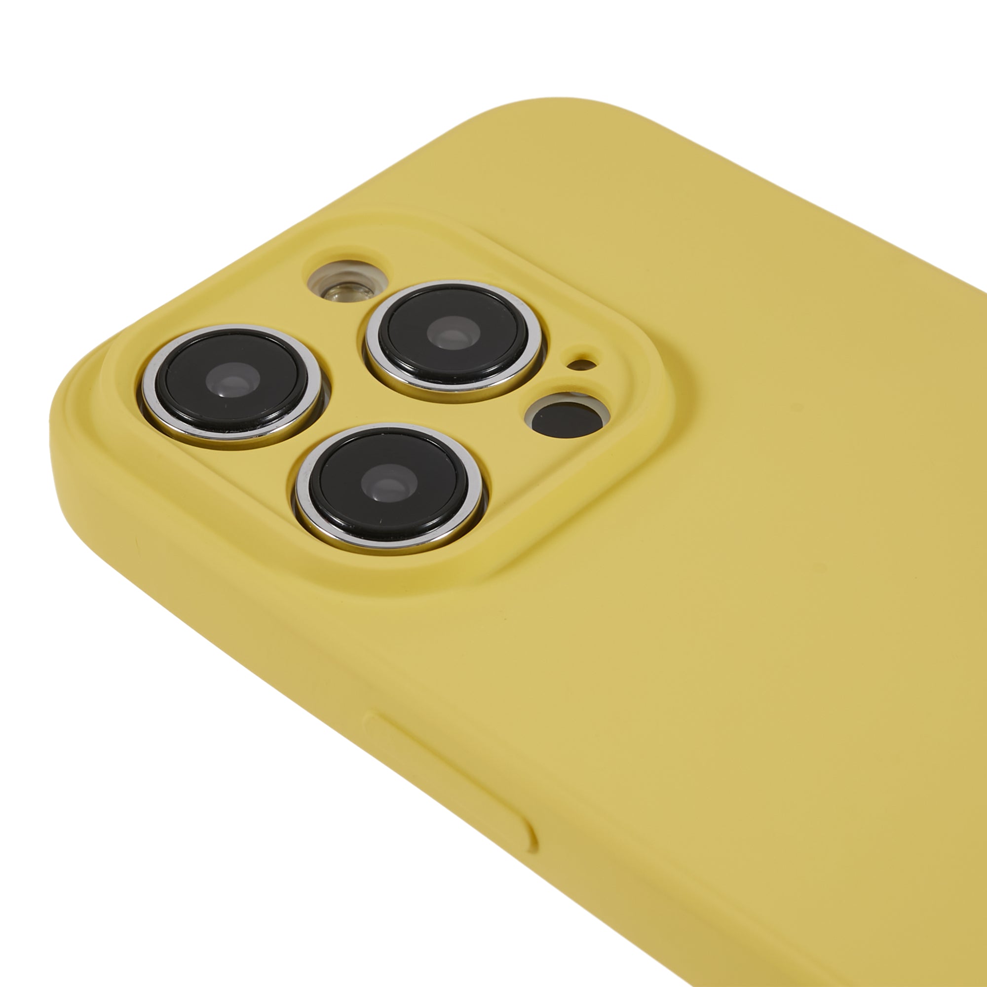 Candy Color Shell for iPhone 15 Pro Max Soft TPU Phone Case Fiber Lining Rubberized Phone Cover - Yellow