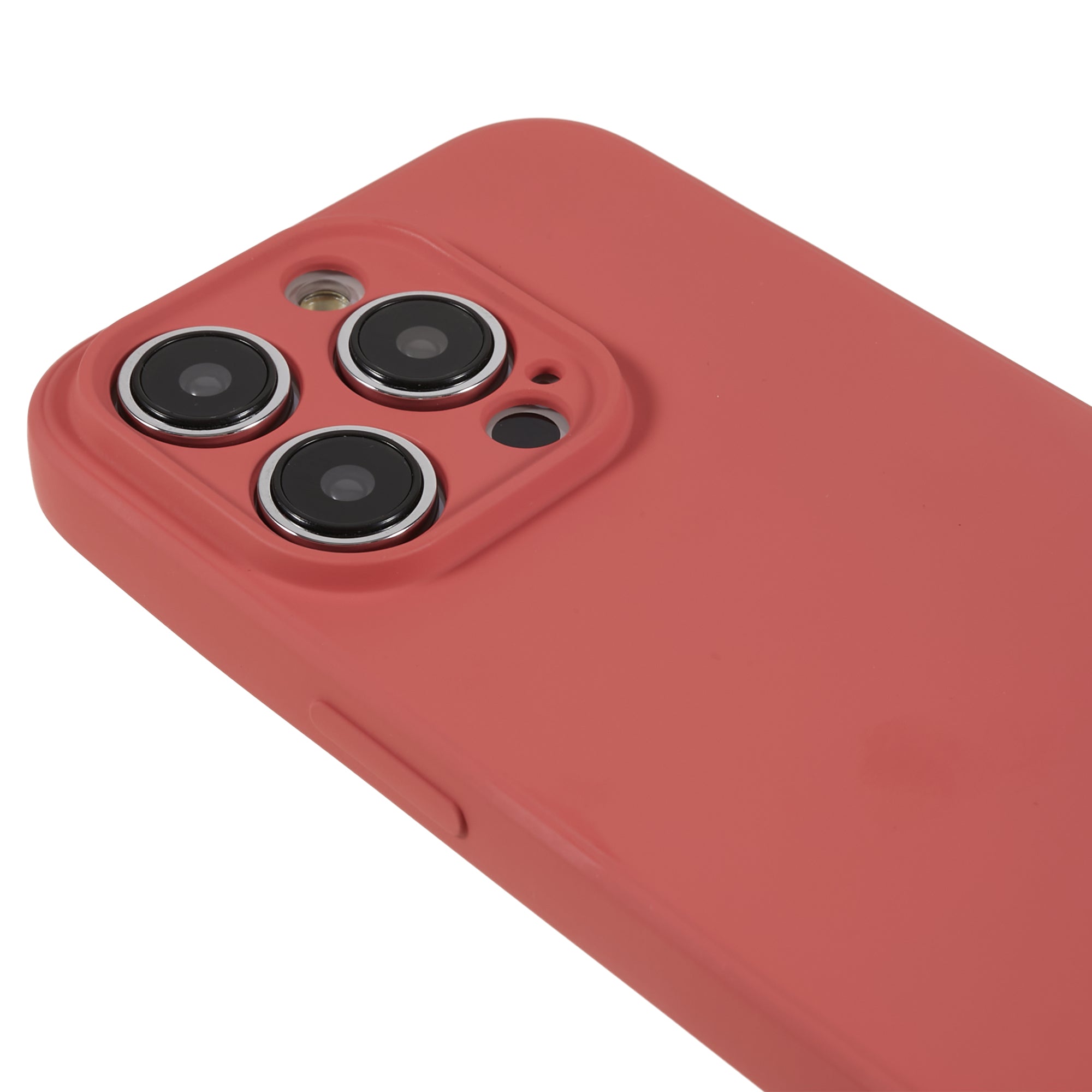 Candy Color Shell for iPhone 15 Pro Max Soft TPU Phone Case Fiber Lining Rubberized Phone Cover - Hawthorn Red