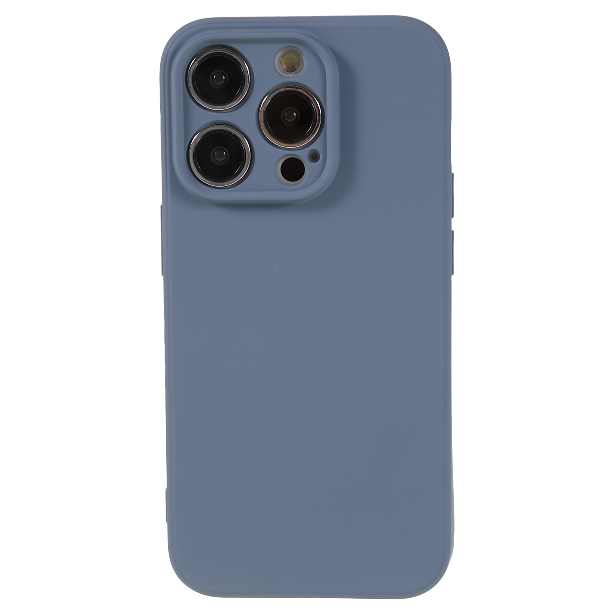 Candy Color Shell for iPhone 15 Pro Max Soft TPU Phone Case Fiber Lining Rubberized Phone Cover - Lavender Grey