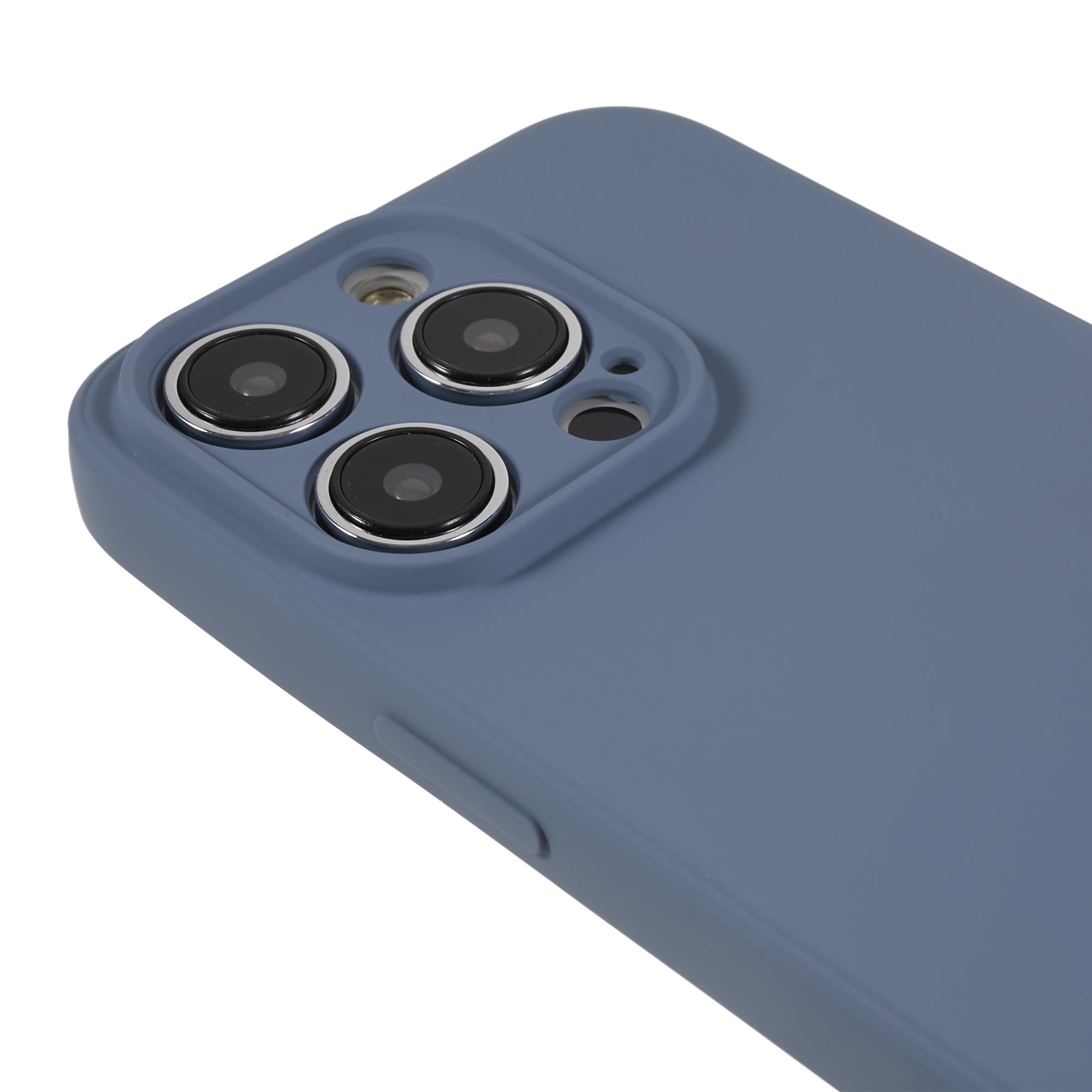 Candy Color Shell for iPhone 15 Pro Max Soft TPU Phone Case Fiber Lining Rubberized Phone Cover - Lavender Grey