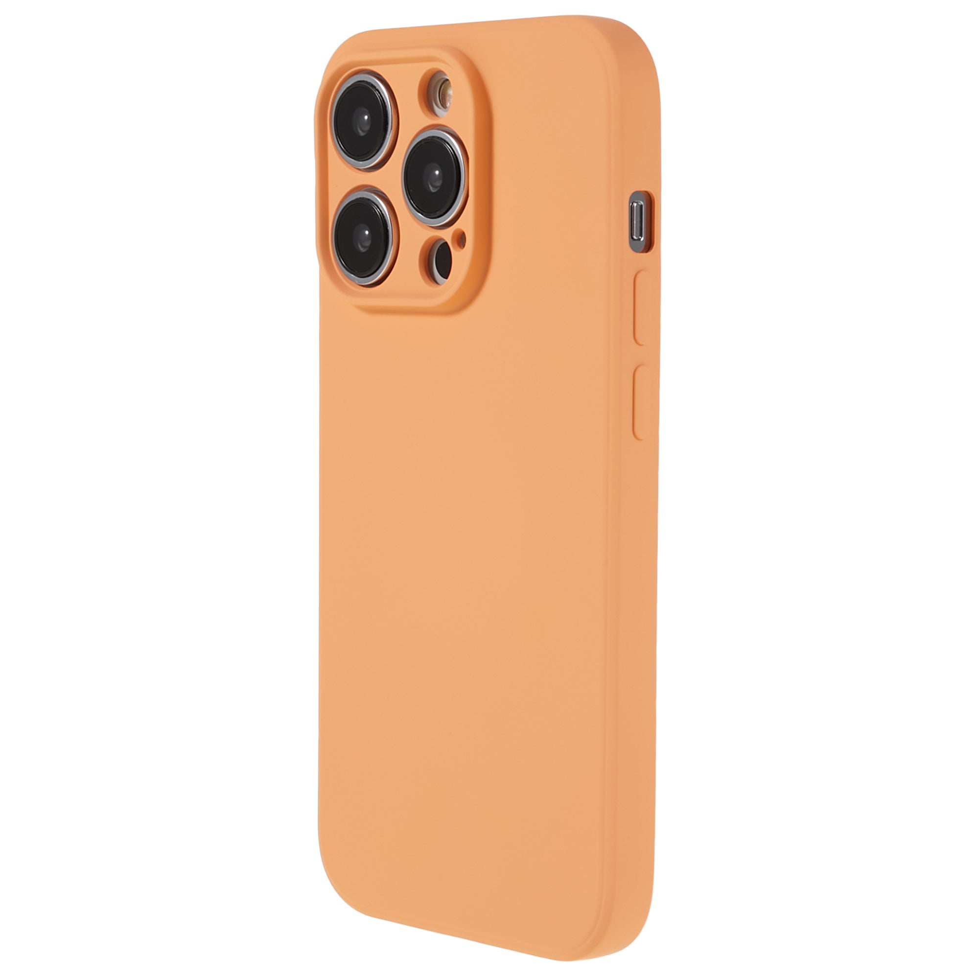 Candy Color Shell for iPhone 15 Pro Max Soft TPU Phone Case Fiber Lining Rubberized Phone Cover - Orange