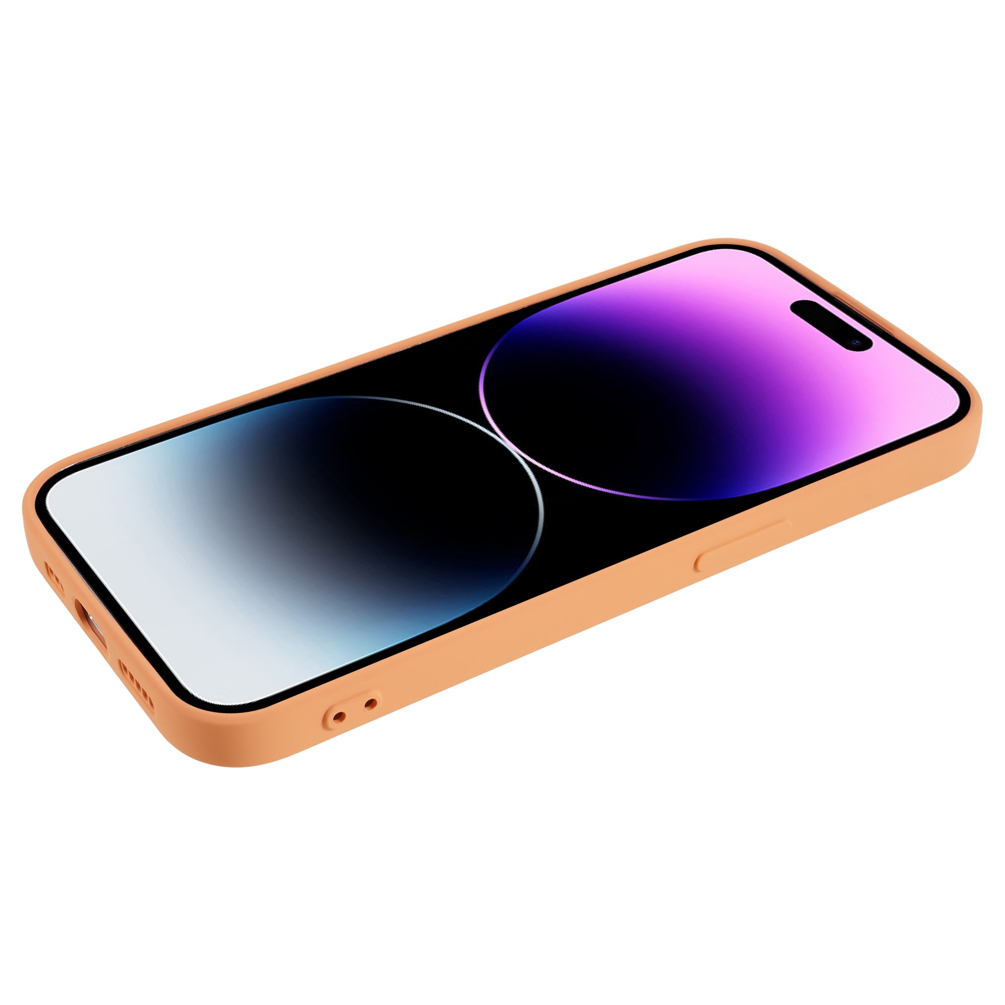 Candy Color Shell for iPhone 15 Pro Max Soft TPU Phone Case Fiber Lining Rubberized Phone Cover - Orange