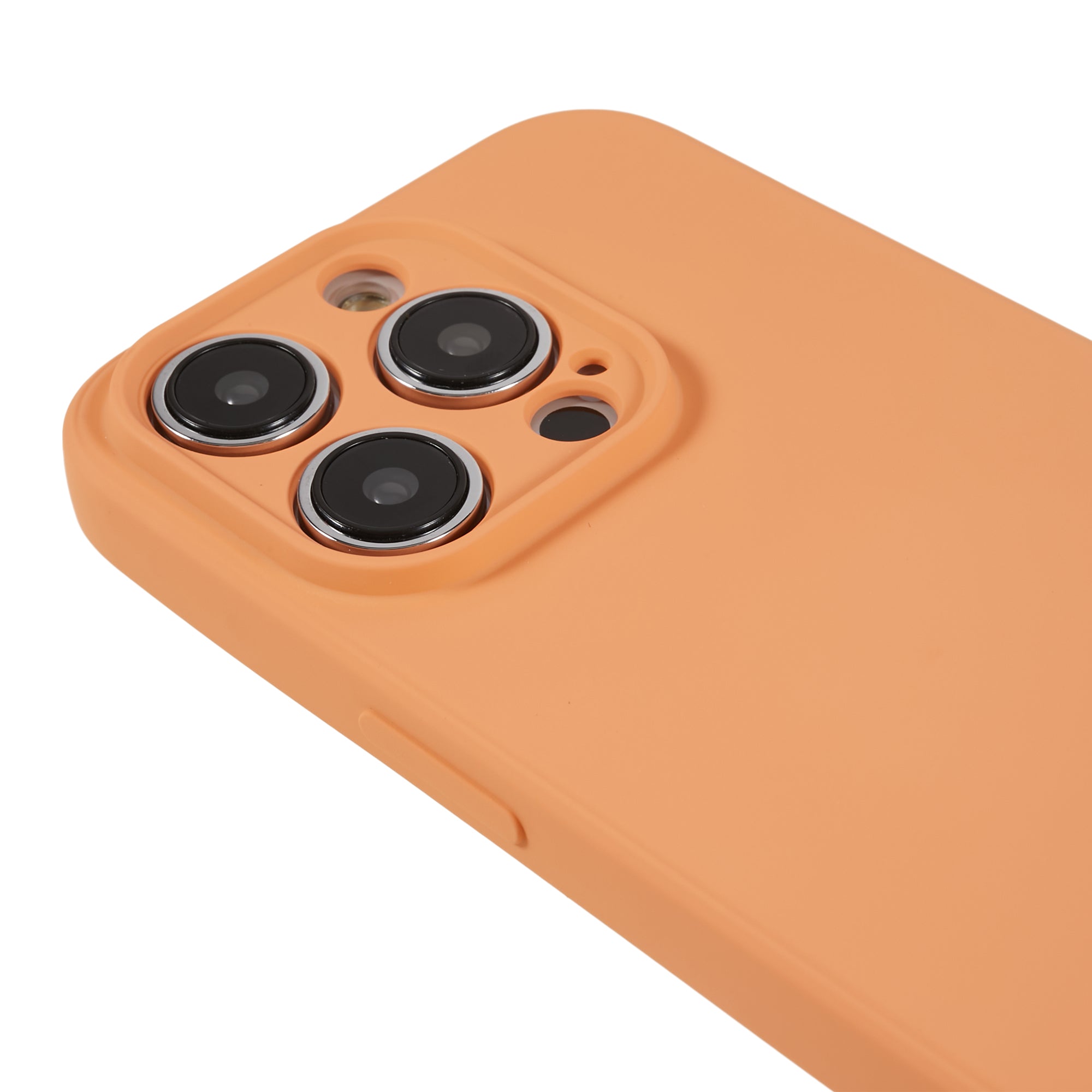 Candy Color Shell for iPhone 15 Pro Max Soft TPU Phone Case Fiber Lining Rubberized Phone Cover - Orange