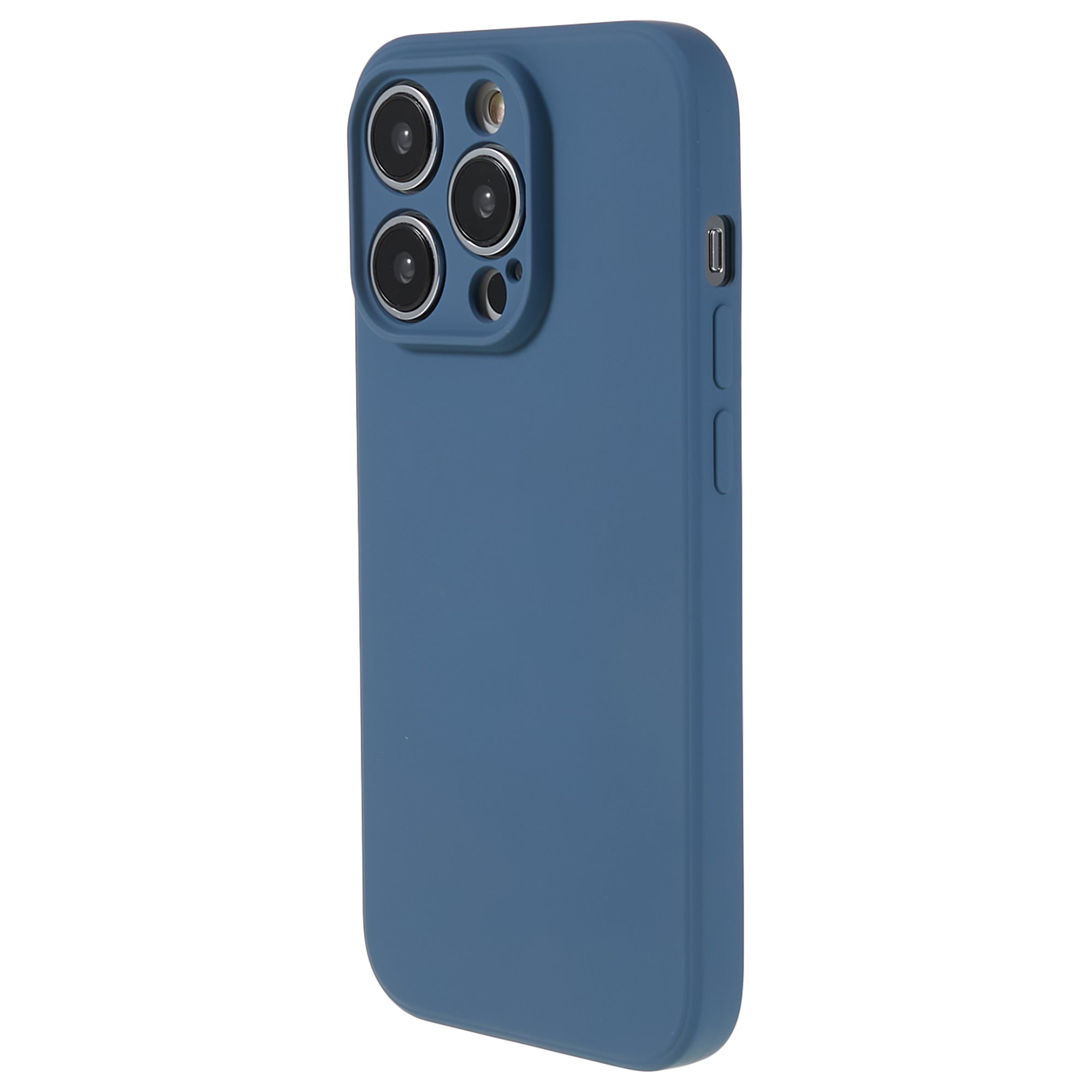 Candy Color Shell for iPhone 15 Pro Max Soft TPU Phone Case Fiber Lining Rubberized Phone Cover - Sapphire