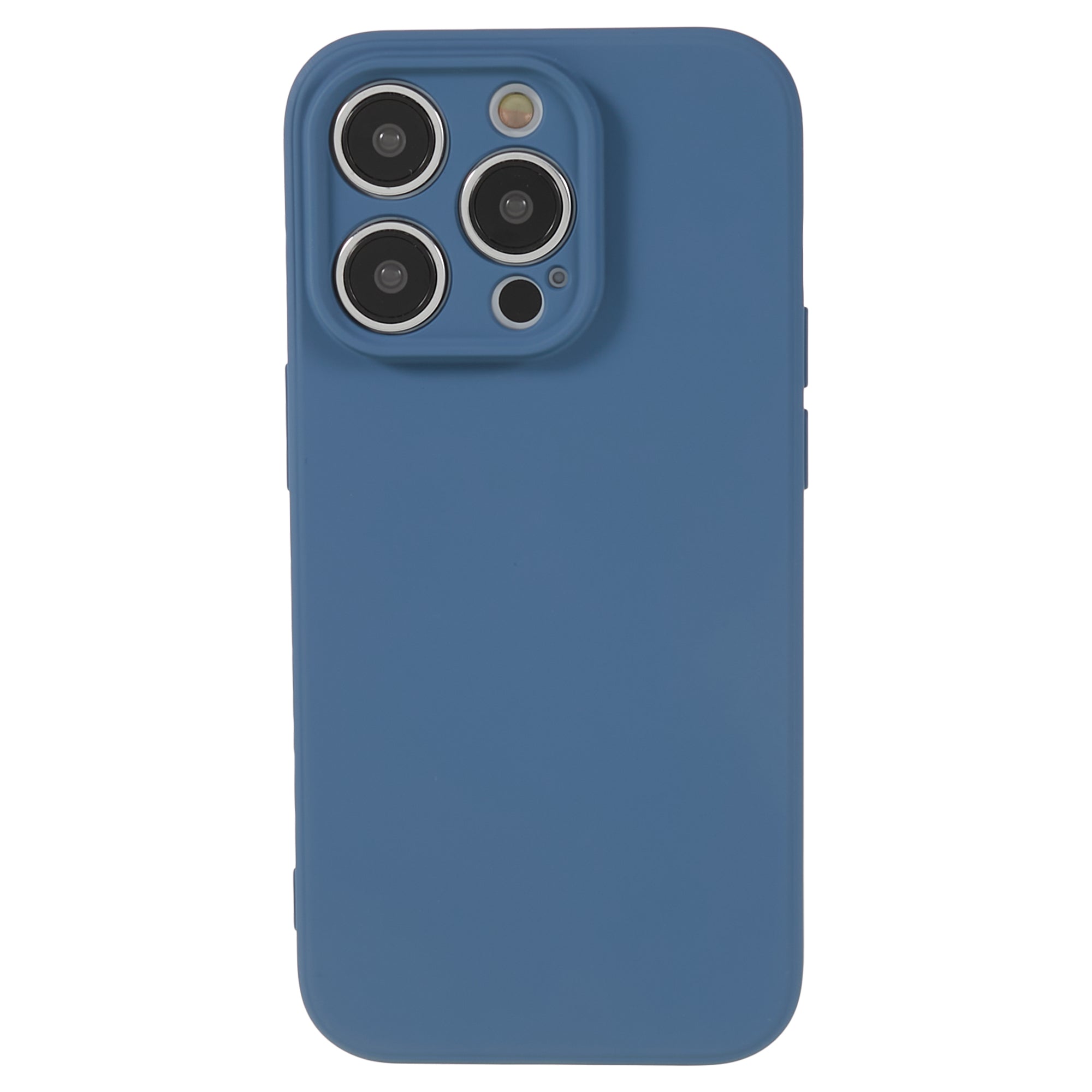 Candy Color Shell for iPhone 15 Pro Max Soft TPU Phone Case Fiber Lining Rubberized Phone Cover - Sapphire