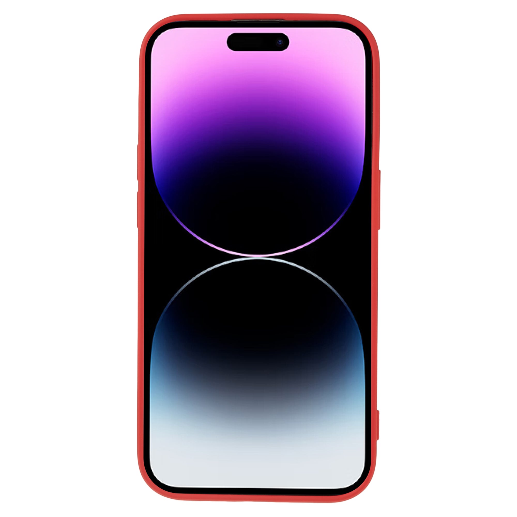 Candy Color Shell for iPhone 15 Pro Max Soft TPU Phone Case Fiber Lining Rubberized Phone Cover - Red