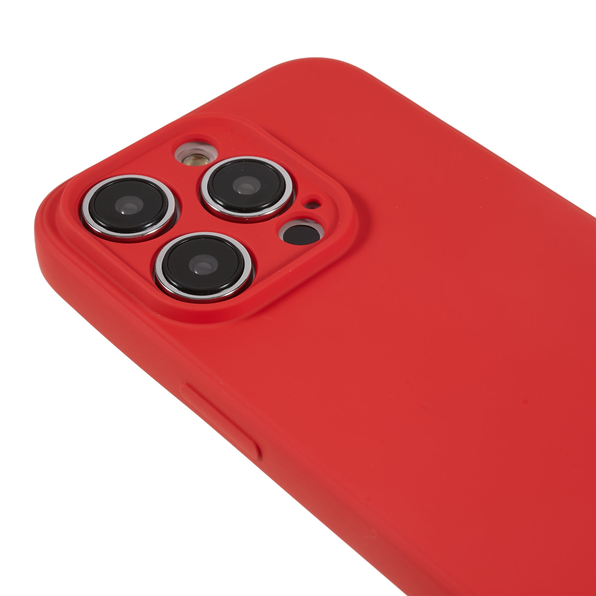 Candy Color Shell for iPhone 15 Pro Max Soft TPU Phone Case Fiber Lining Rubberized Phone Cover - Red
