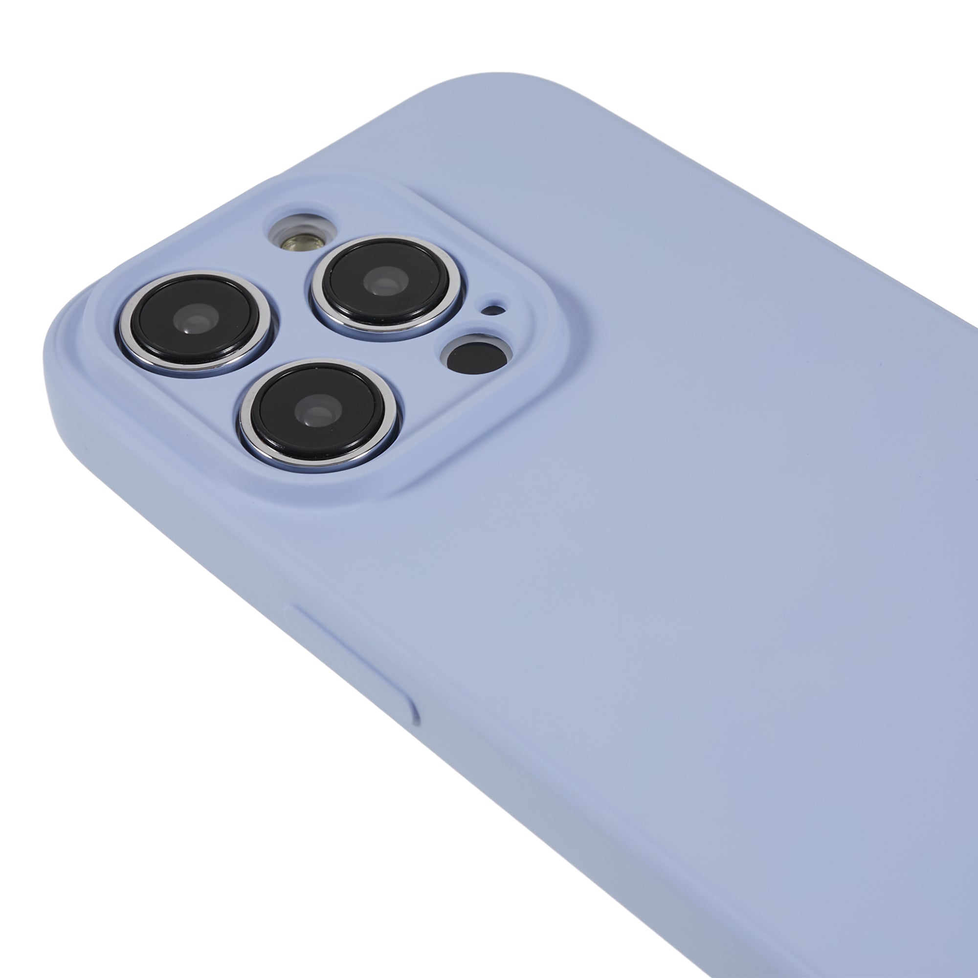 Candy Color Shell for iPhone 15 Pro Max Soft TPU Phone Case Fiber Lining Rubberized Phone Cover - Light Purple