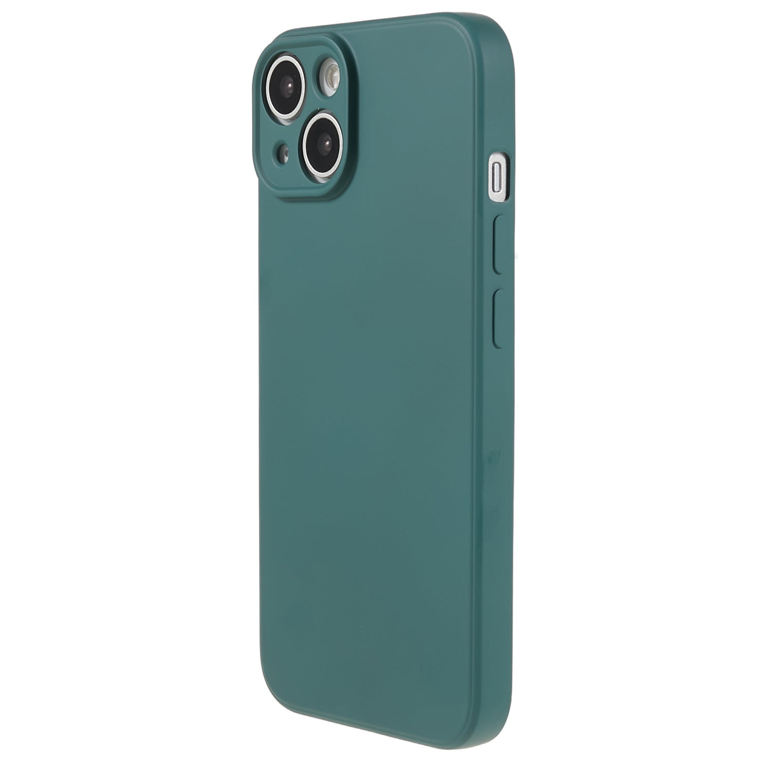 Fiber Lining Shell for iPhone 15 Candy Color Anti-drop TPU Phone Case Rubberized Phone Cover - Army Green
