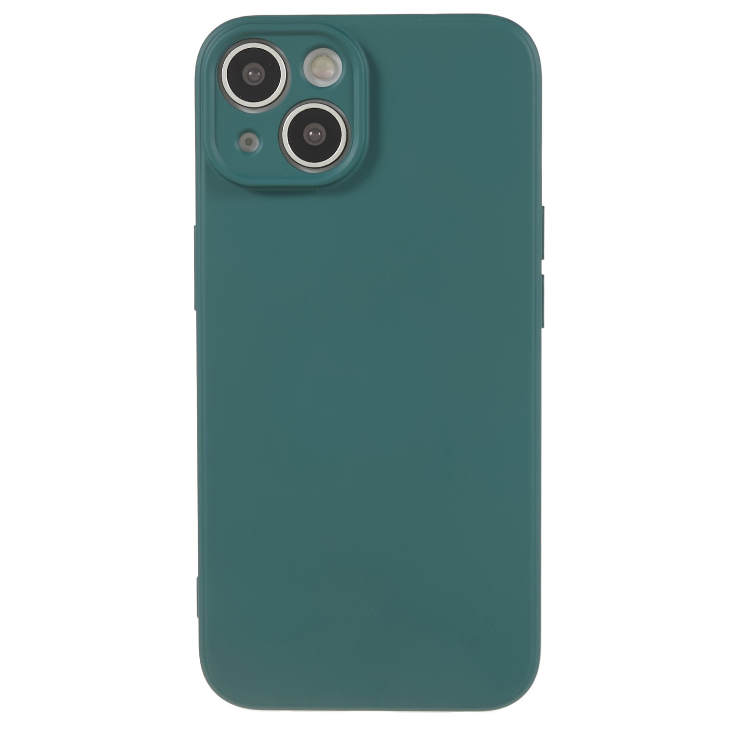 Fiber Lining Shell for iPhone 15 Candy Color Anti-drop TPU Phone Case Rubberized Phone Cover - Army Green