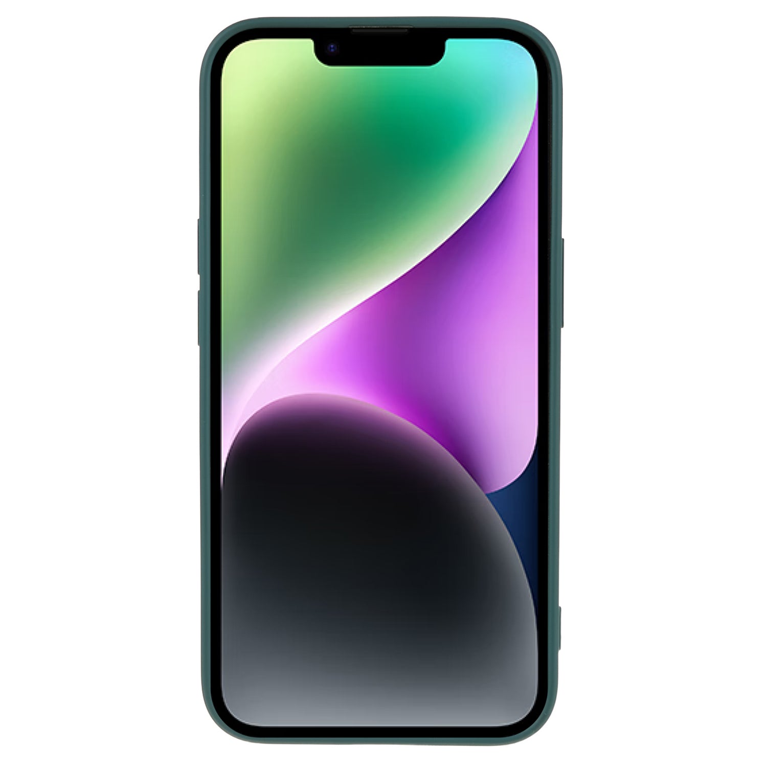 Fiber Lining Shell for iPhone 15 Candy Color Anti-drop TPU Phone Case Rubberized Phone Cover - Army Green