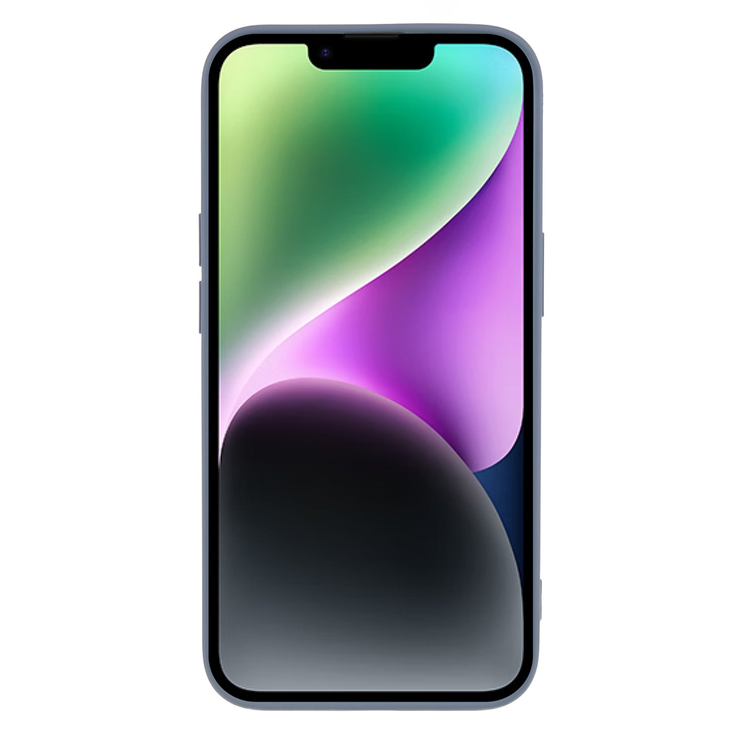 Fiber Lining Shell for iPhone 15 Candy Color Anti-drop TPU Phone Case Rubberized Phone Cover - Lavender Grey