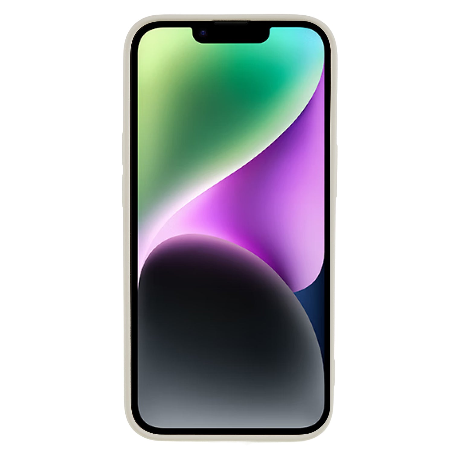 Fiber Lining Shell for iPhone 15 Candy Color Anti-drop TPU Phone Case Rubberized Phone Cover - White
