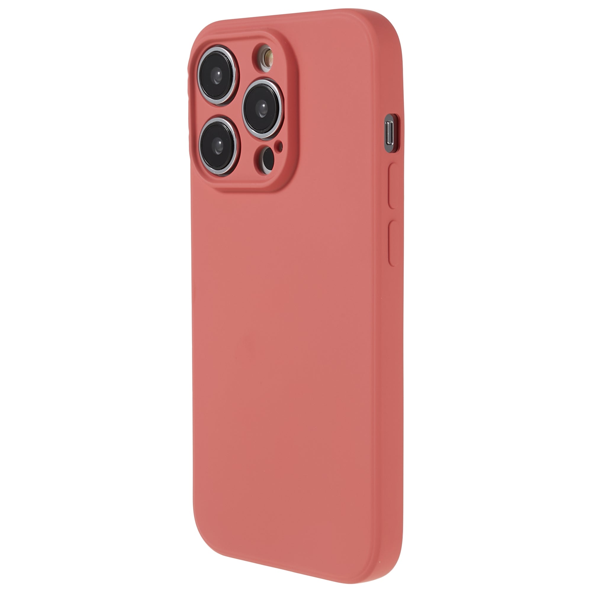 Rubberized Candy Color Shell for Phone 15 Pro Soft TPU + Fiber Lining Phone Case Phone Cover - Hawthorn Red